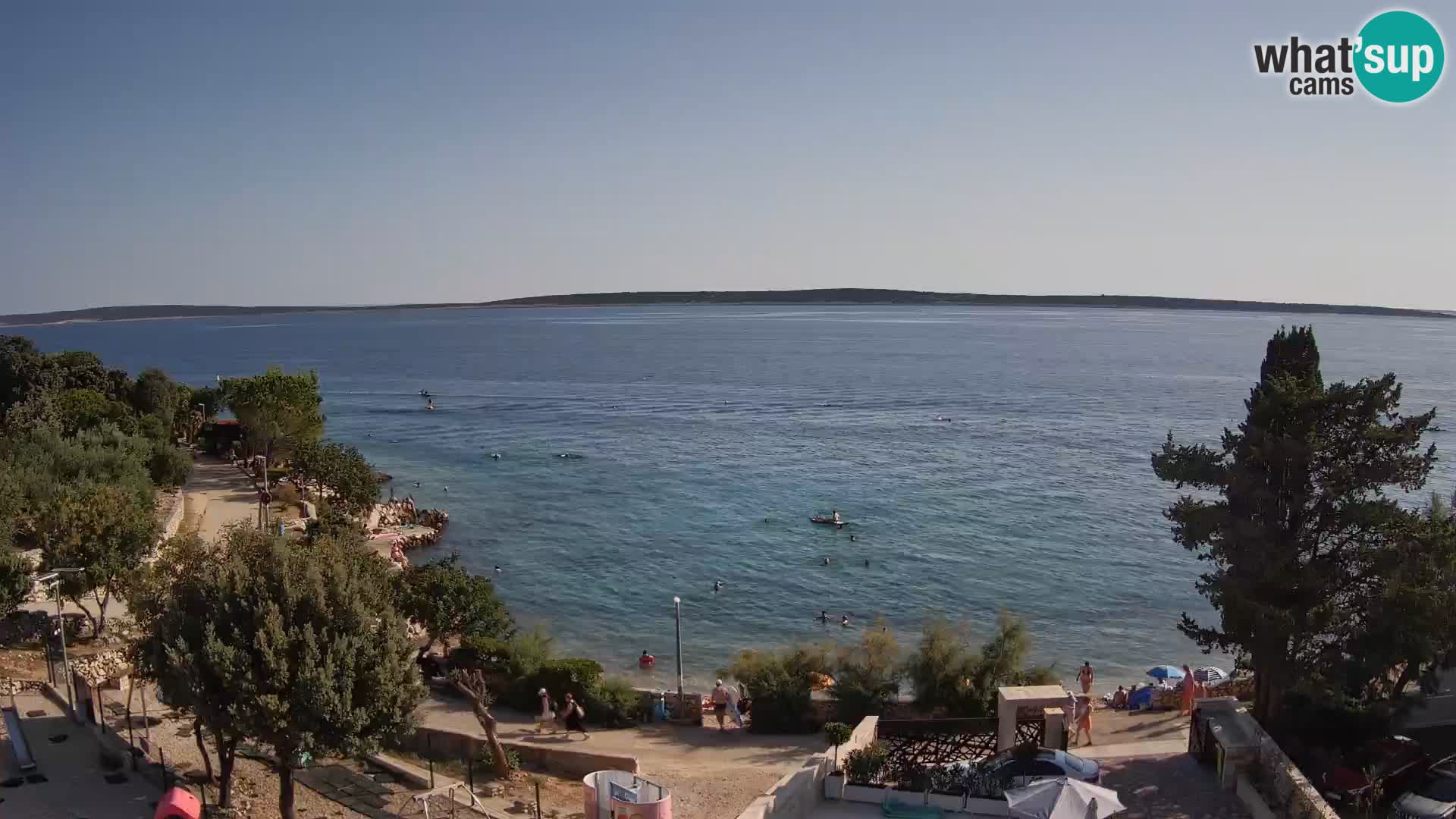 Webcam Strand Male Mandre – Liveblick von der Insel Pag