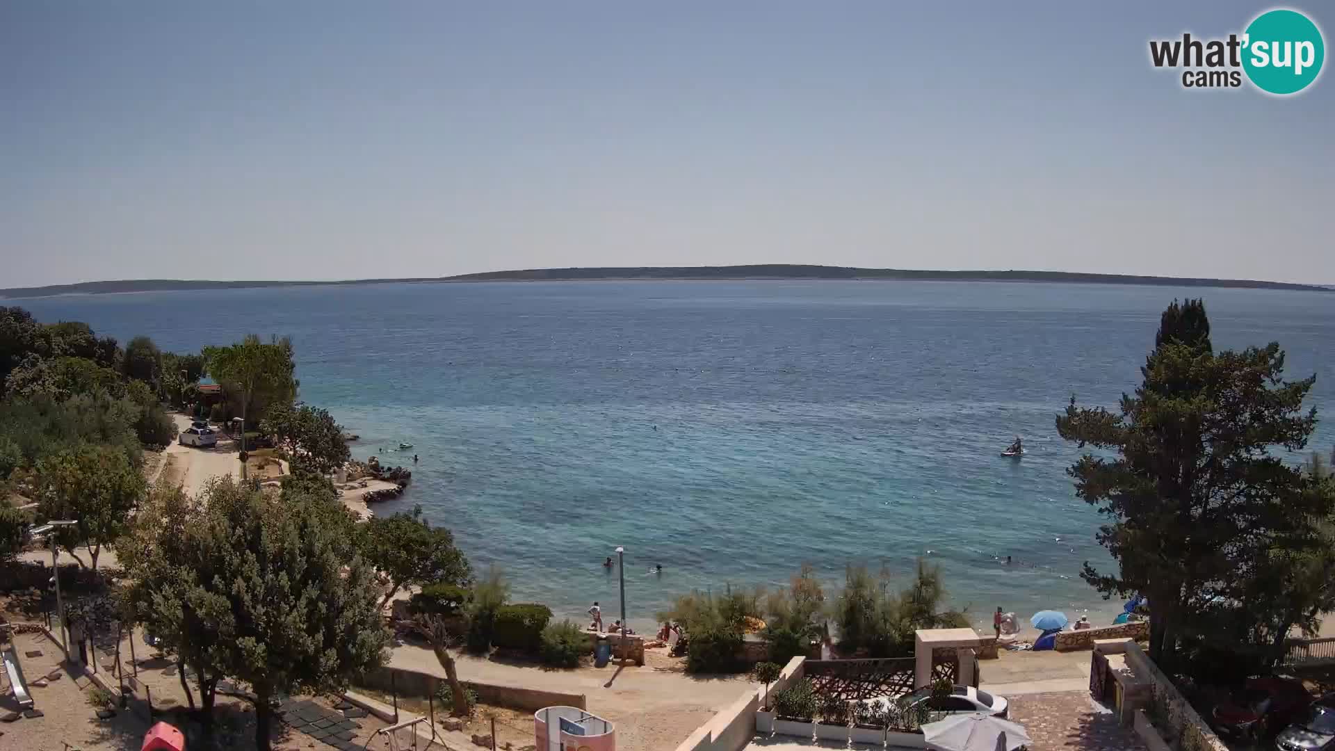 Webcam Plaža Male Mandre – Diretta dalla spiaggia sull’isola di Pag