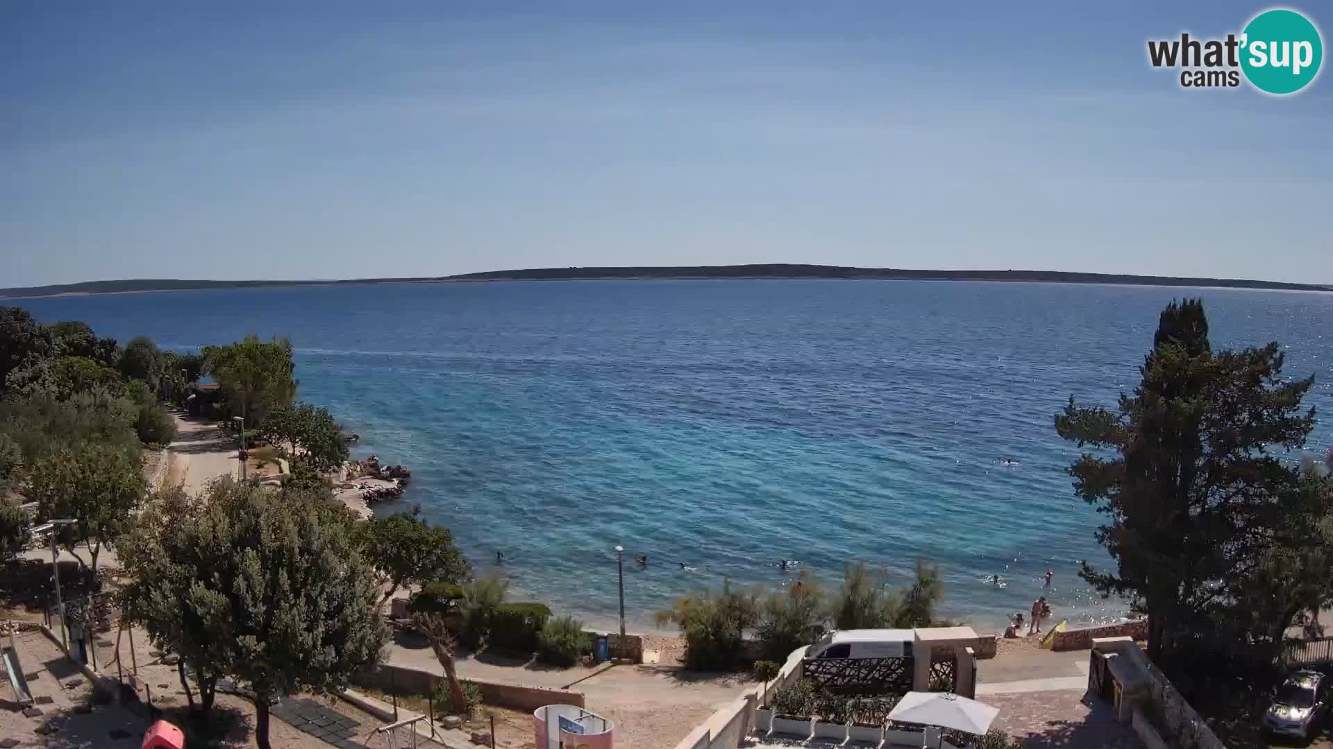 Webcam Plaža Male Mandre – Live View from Pag Island