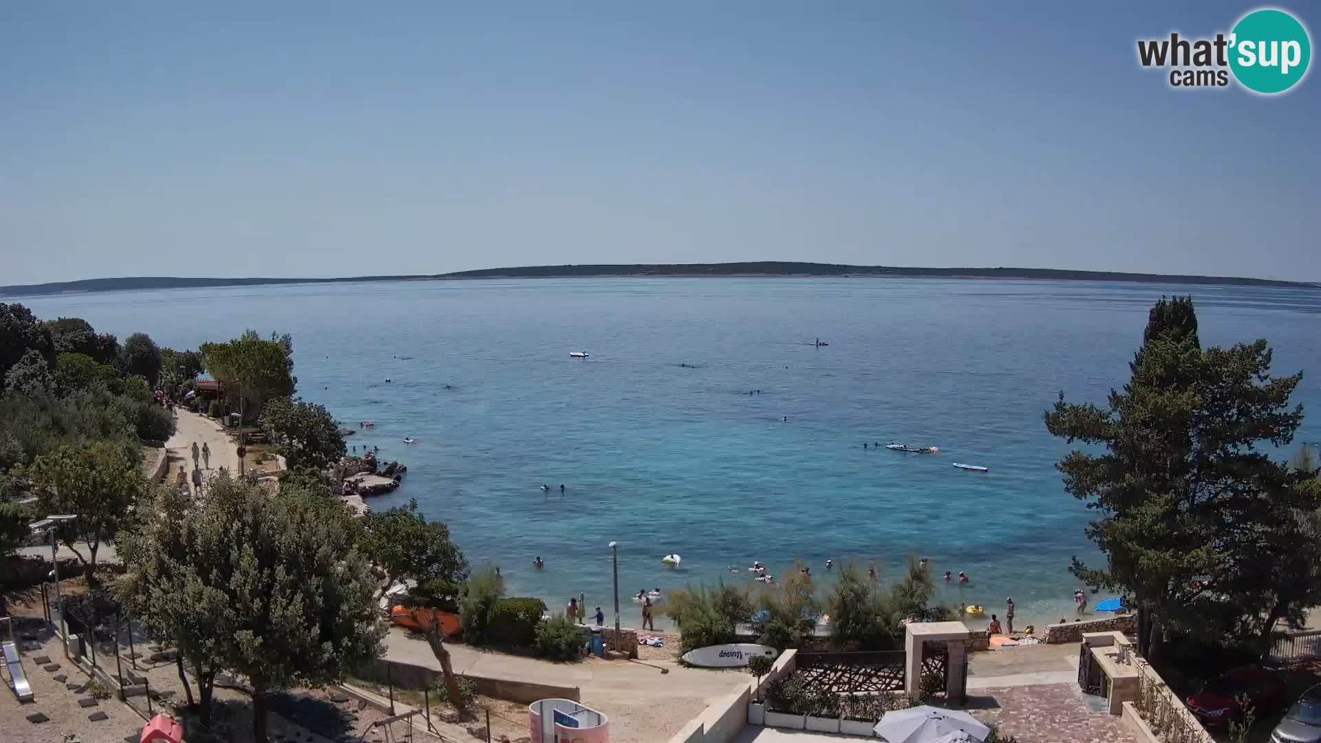 Webcam Plaža Male Mandre – Diretta dalla spiaggia sull’isola di Pag