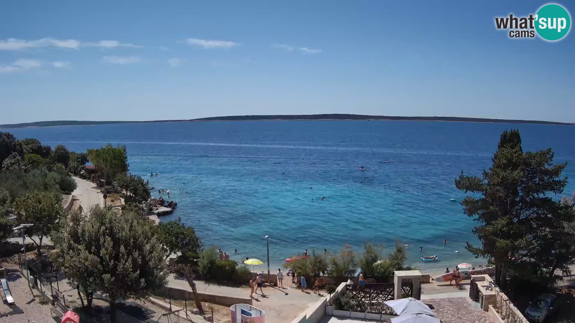 Webcam Plaža Male Mandre – Diretta dalla spiaggia sull’isola di Pag