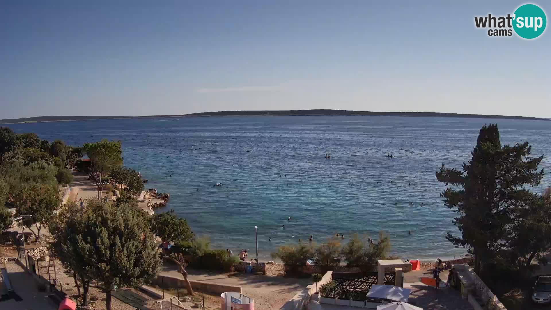 Webcam Strand Male Mandre – Liveblick von der Insel Pag