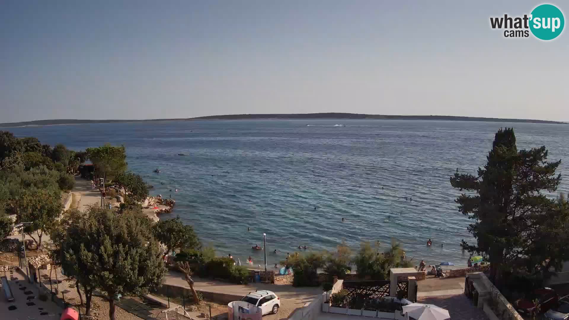 Webcam Plage Male Mandre – Vue en direct depuis l’île de Pag