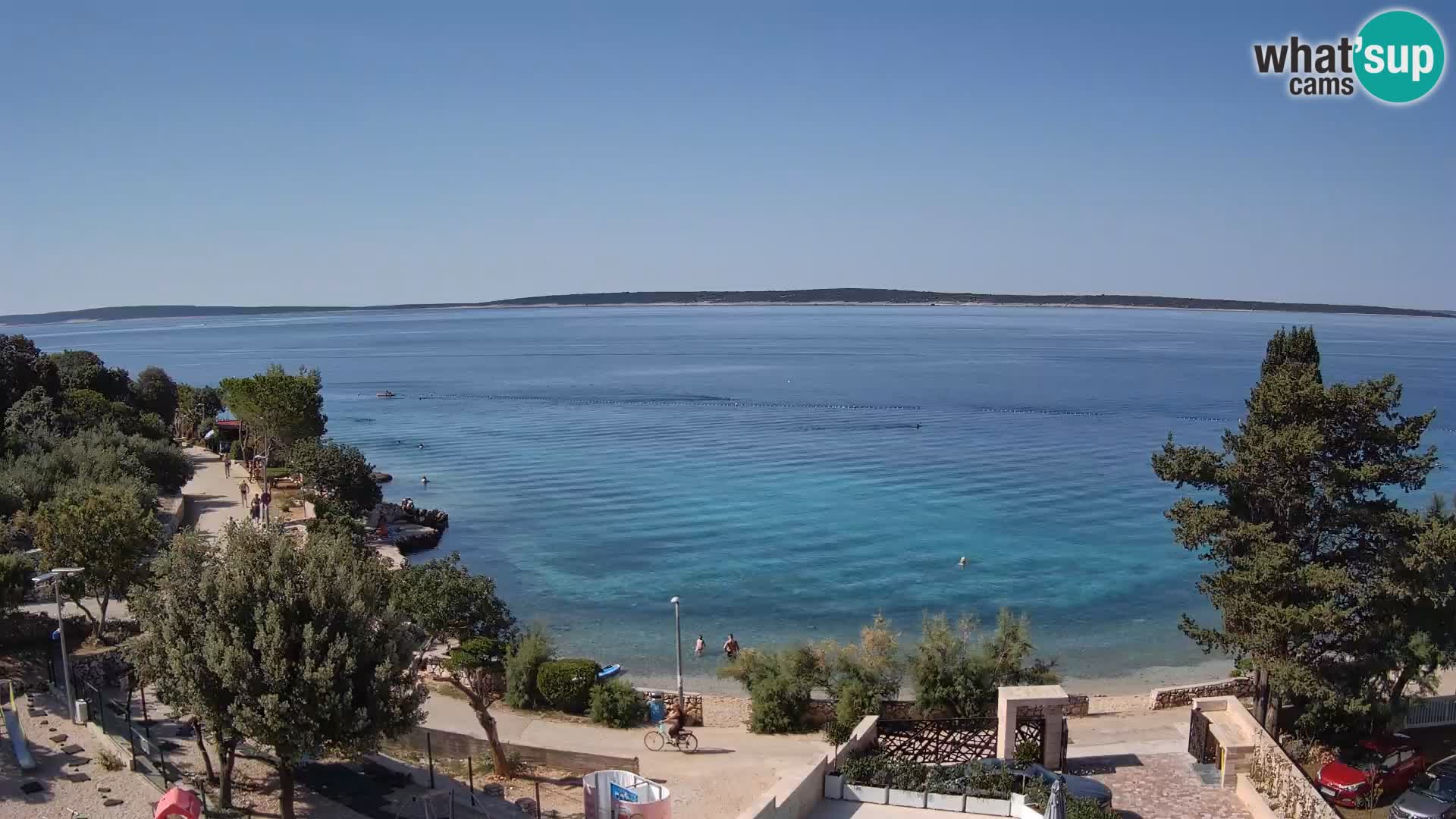 Webcam Plaža Male Mandre – Diretta dalla spiaggia sull’isola di Pag