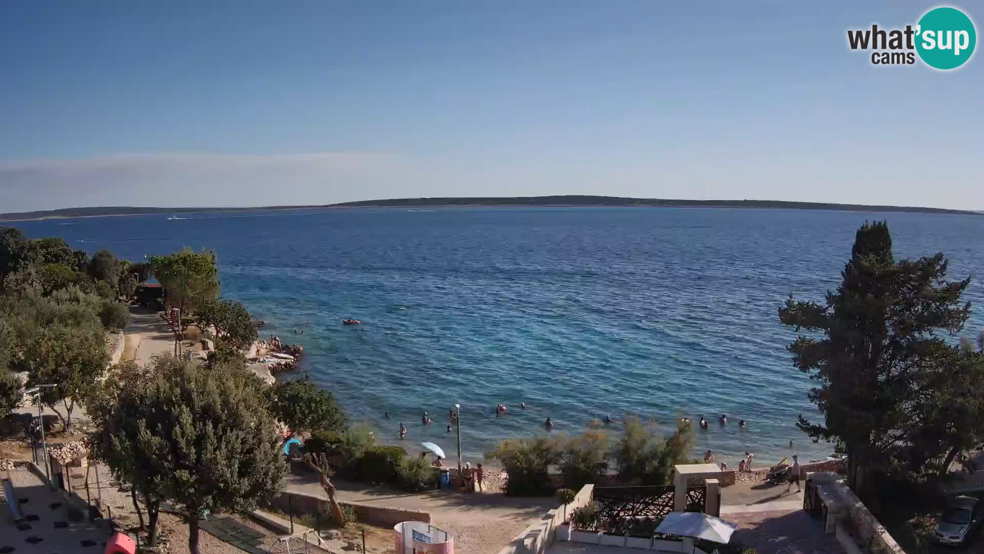 Webcam Strand Male Mandre – Liveblick von der Insel Pag