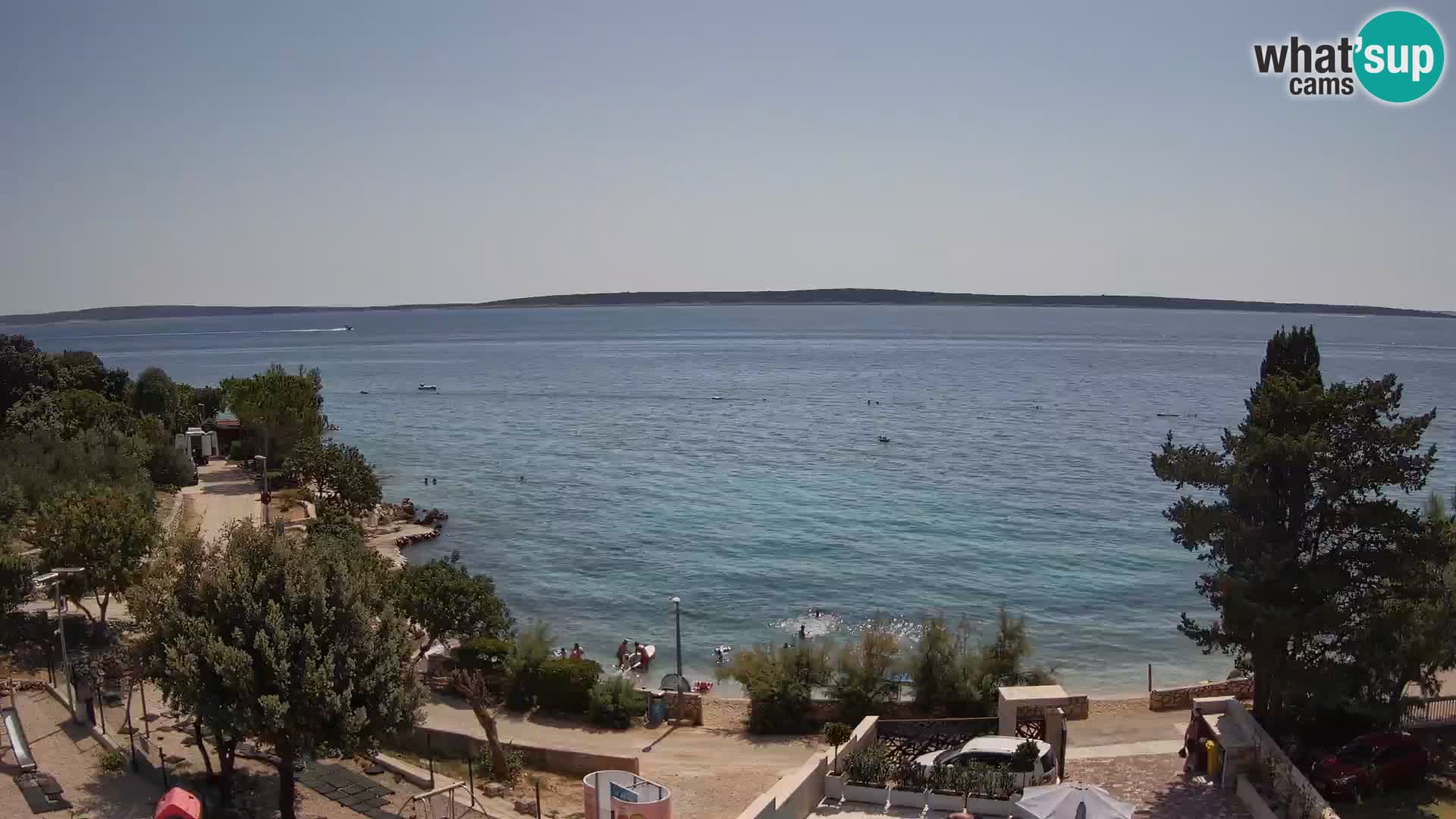 Webcam Strand Male Mandre – Liveblick von der Insel Pag