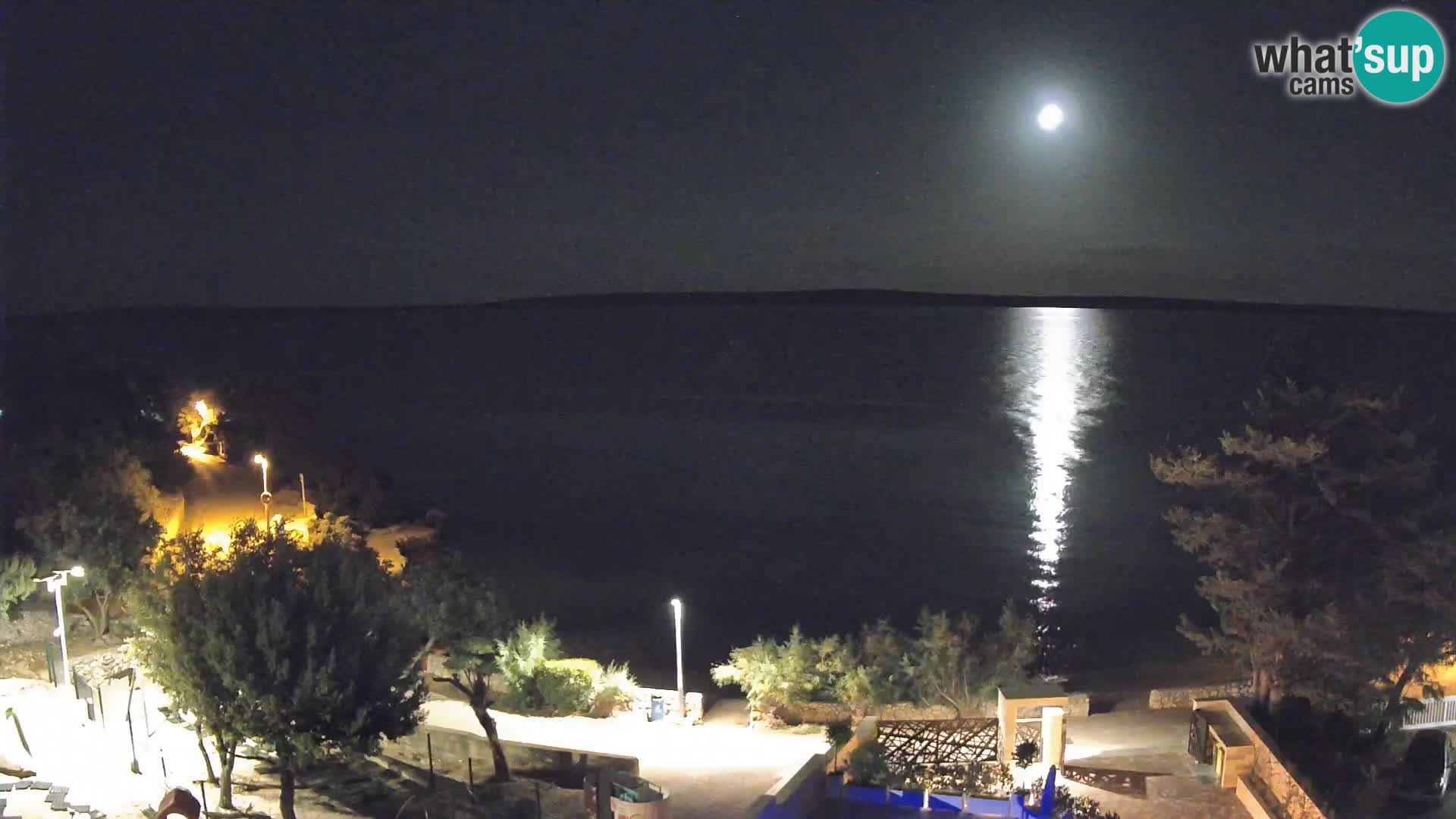 Webcam Strand Male Mandre – Liveblick von der Insel Pag