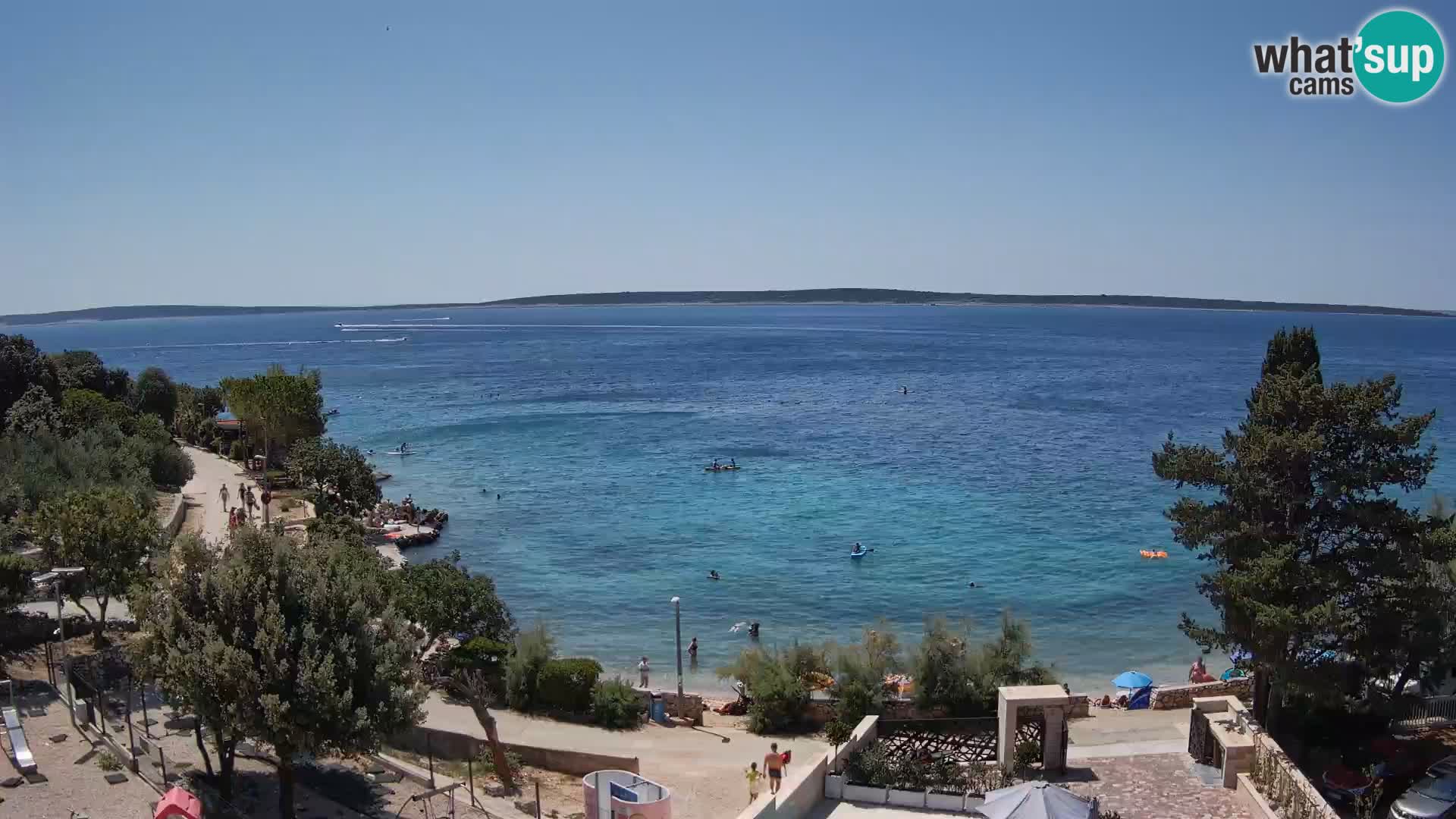 Webcam Plaža Male Mandre – Live View from Pag Island