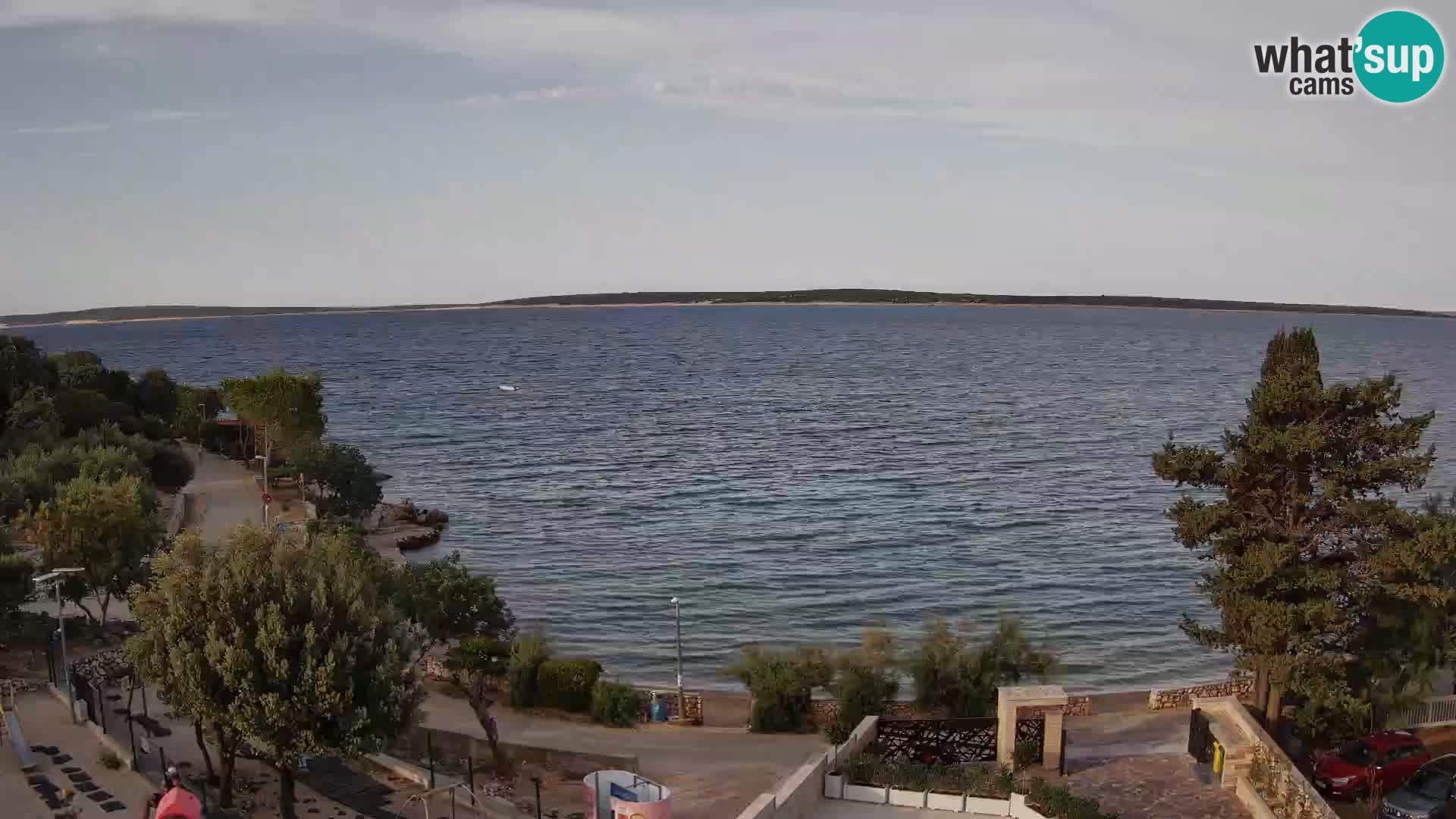Webcam Plage Male Mandre – Vue en direct depuis l’île de Pag