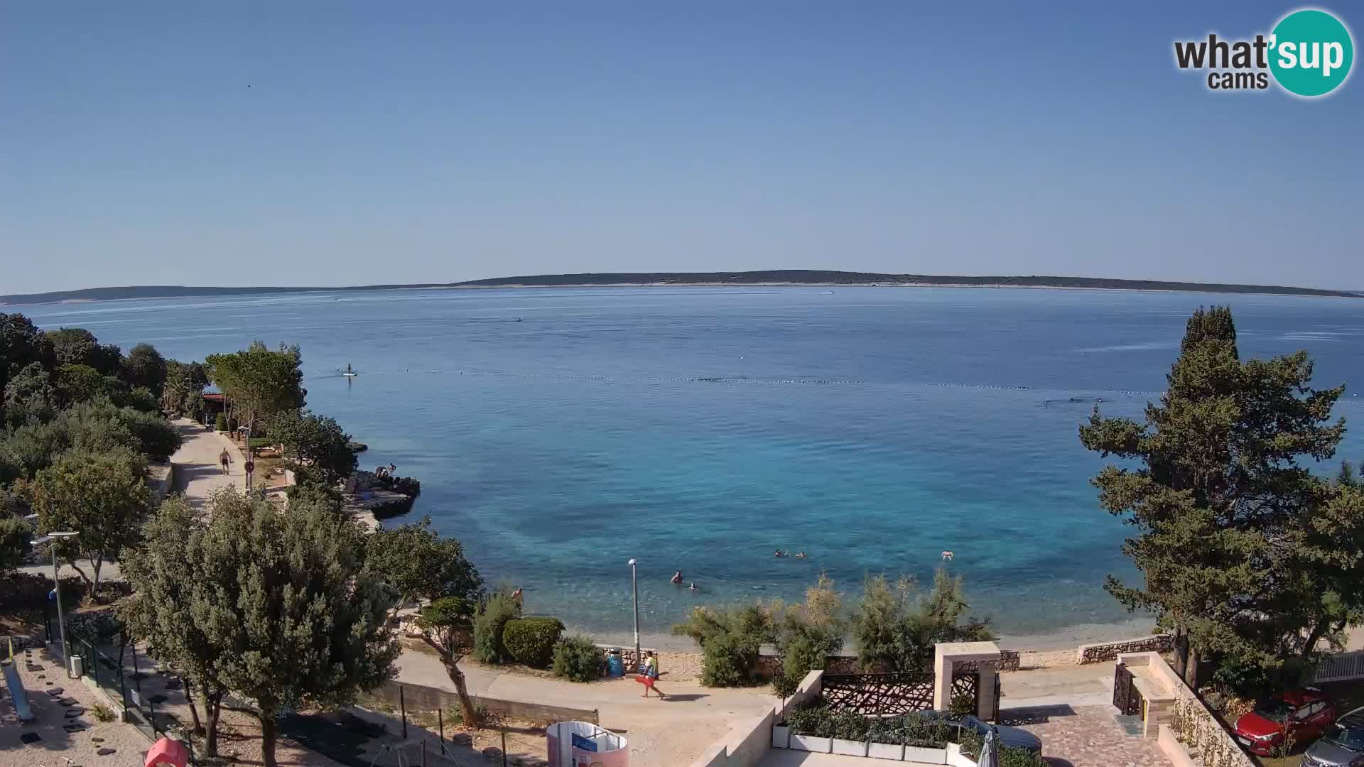 Webcam Plaža Male Mandre – Live View from Pag Island
