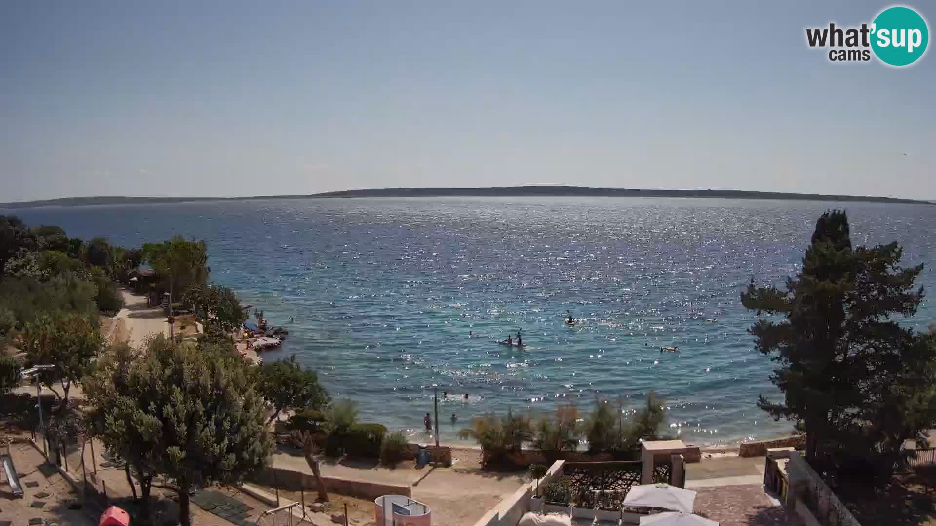 Webcam Plaža Male Mandre – Diretta dalla spiaggia sull’isola di Pag