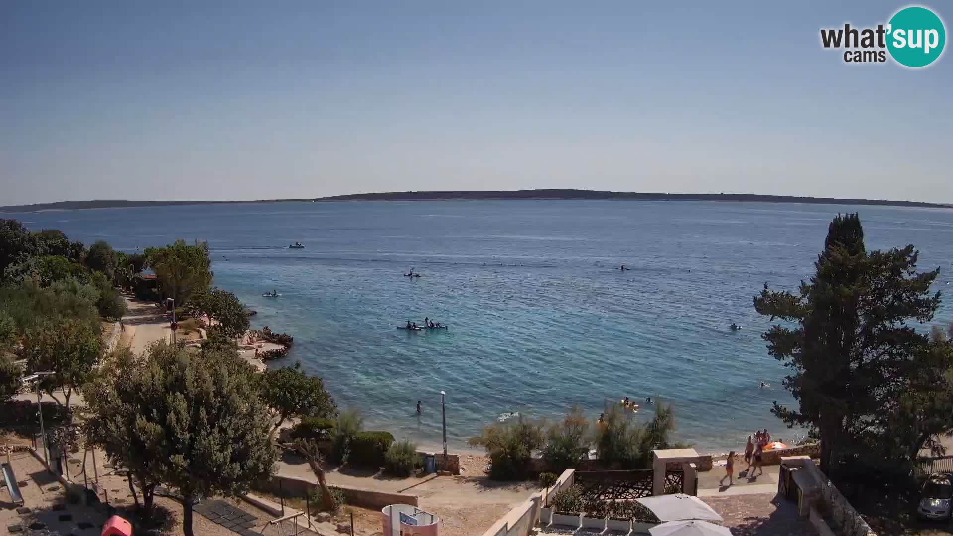Webcam Plaža Male Mandre – Live View from Pag Island
