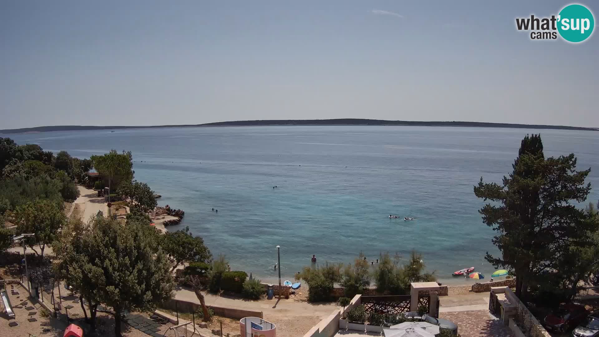 Webcam Plaža Male Mandre – Diretta dalla spiaggia sull’isola di Pag