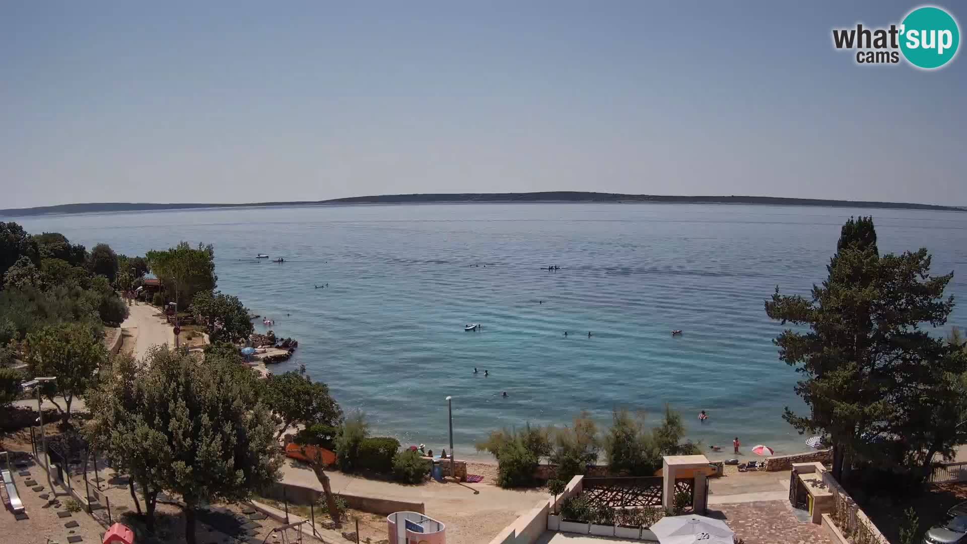 Webcam Plaža Male Mandre – Diretta dalla spiaggia sull’isola di Pag