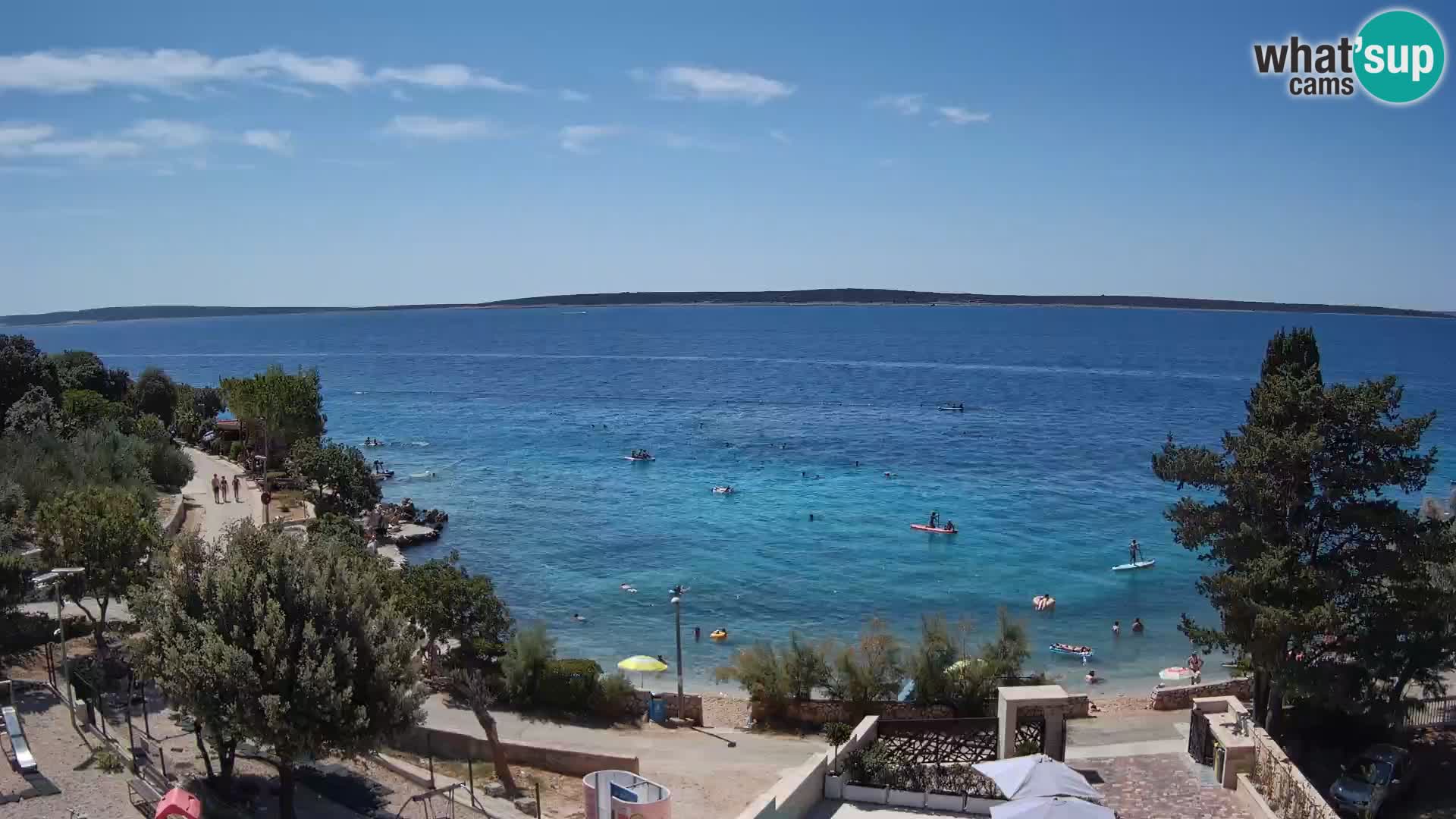 Webcam Plaža Male Mandre – Live View from Pag Island