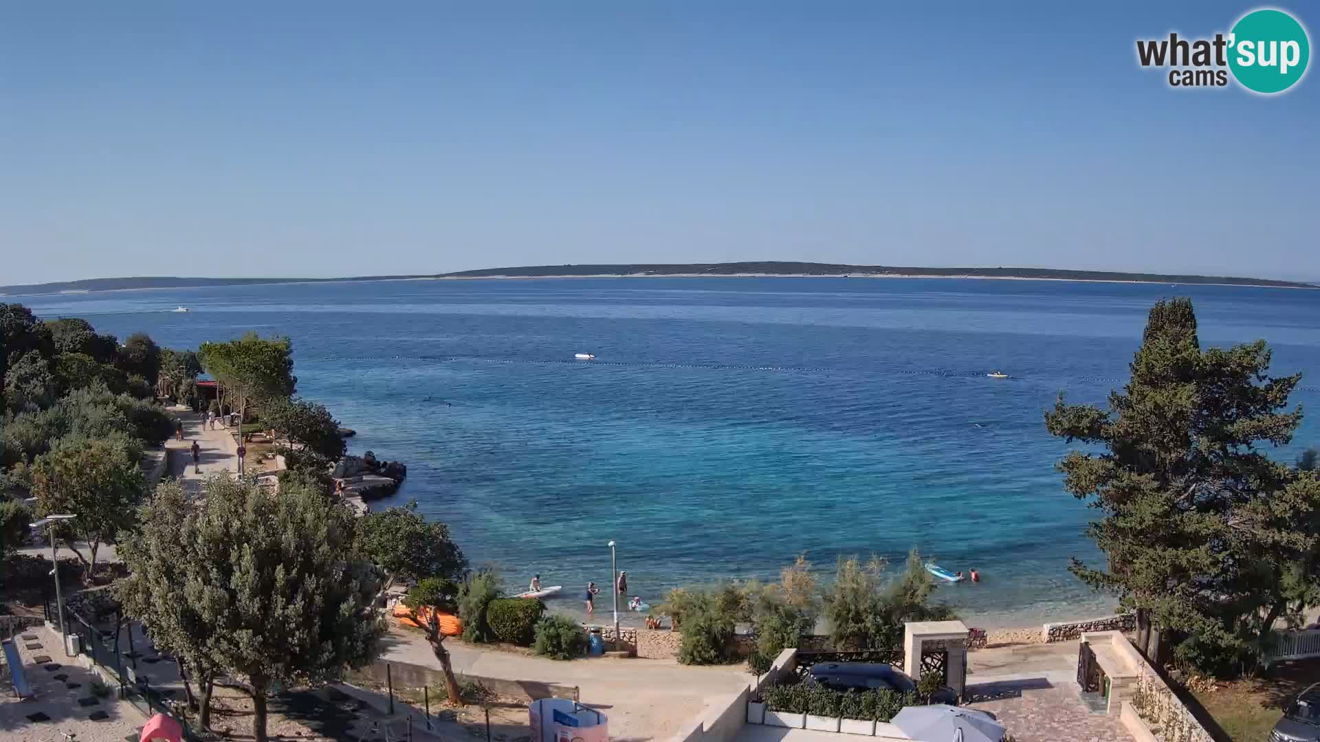 Webcam Plage Male Mandre – Vue en direct depuis l’île de Pag