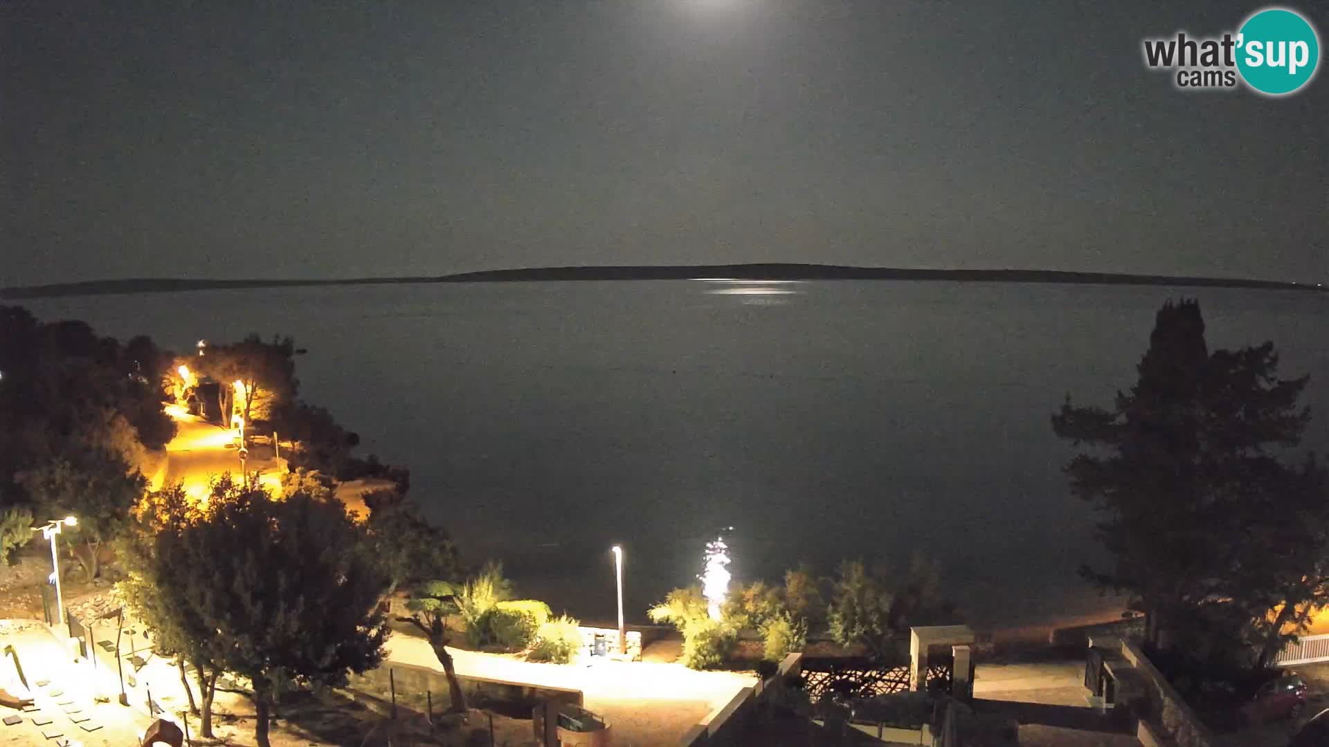 Webcam Plaža Male Mandre – Diretta dalla spiaggia sull’isola di Pag