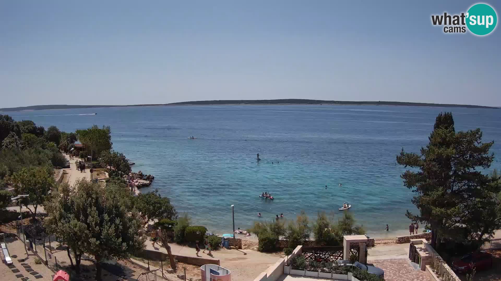 Webcam Plaža Male Mandre – Diretta dalla spiaggia sull’isola di Pag