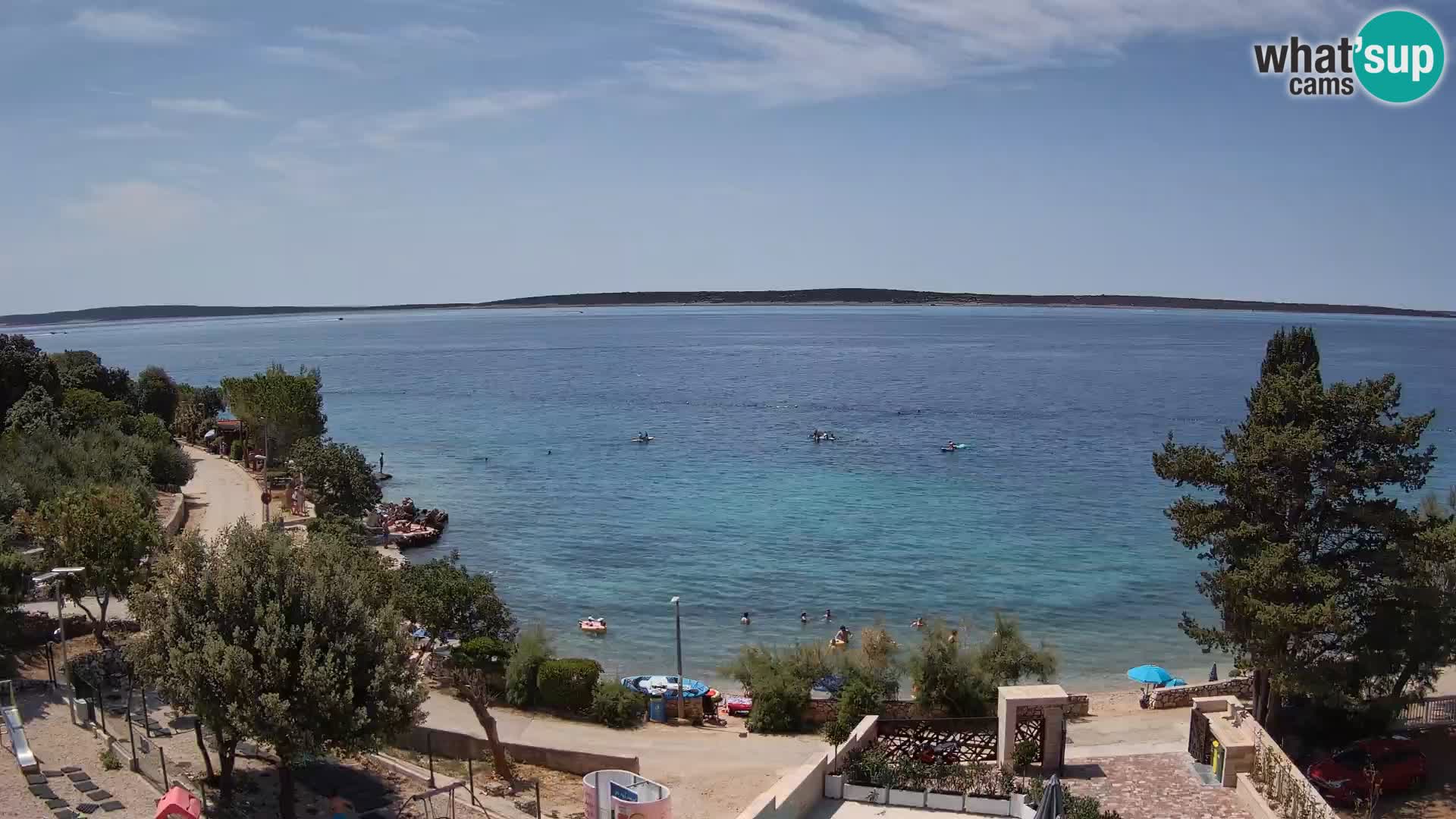 Webcam Strand Male Mandre – Liveblick von der Insel Pag