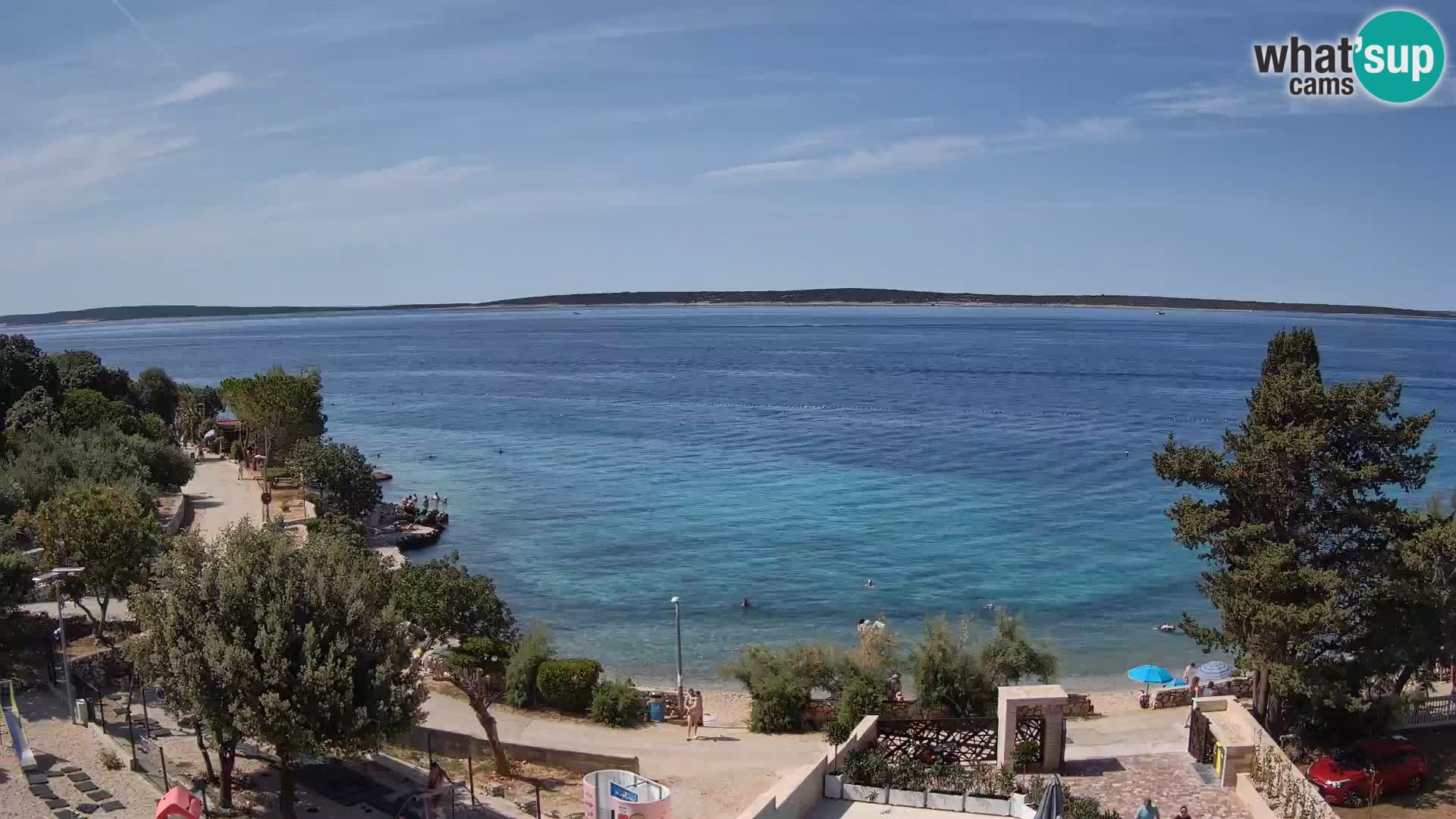 Webcam Plaža Male Mandre – Diretta dalla spiaggia sull’isola di Pag