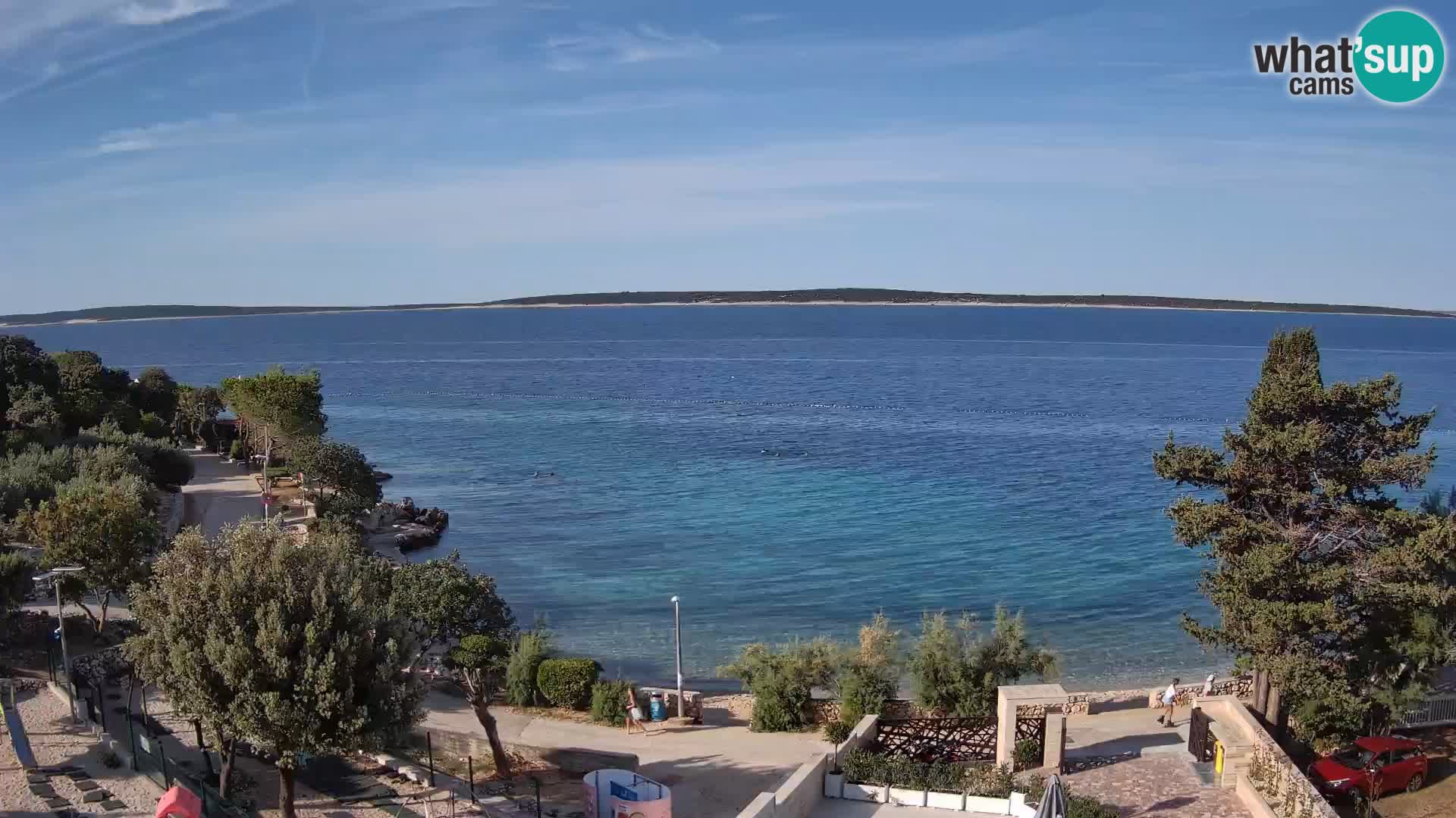 Webcam Plaža Male Mandre – Diretta dalla spiaggia sull’isola di Pag