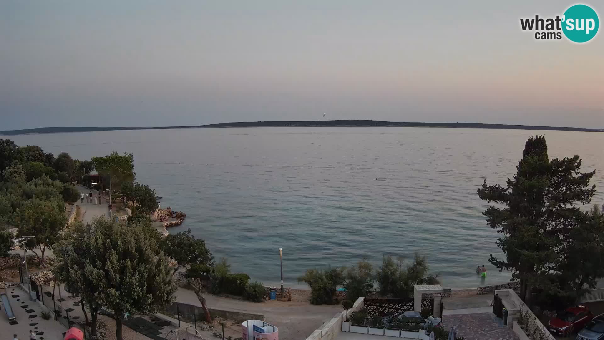 Webcam Plage Male Mandre – Vue en direct depuis l’île de Pag
