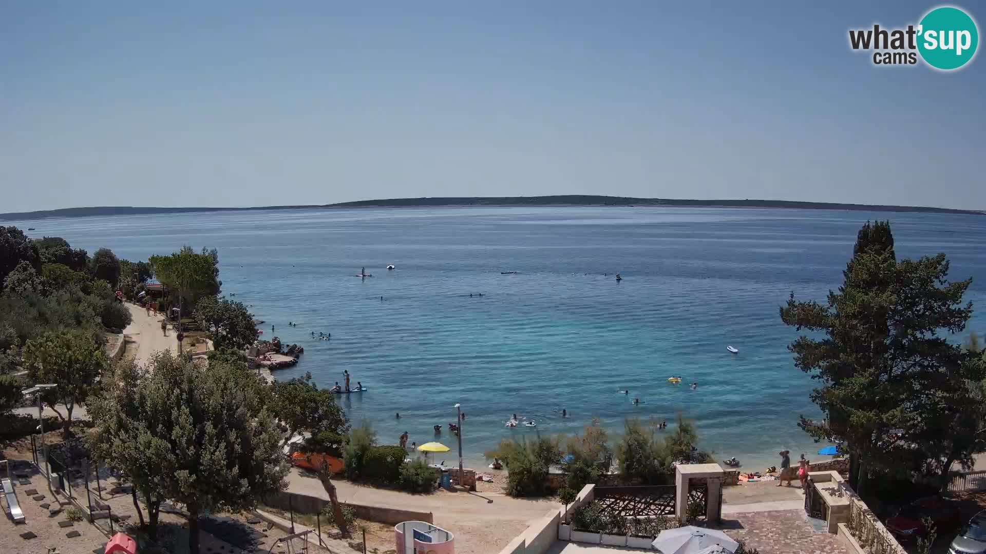 Webcam Strand Male Mandre – Liveblick von der Insel Pag