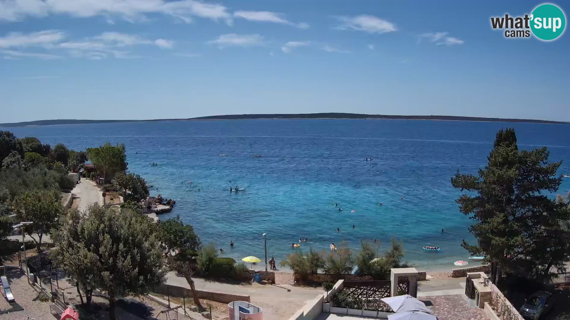 Webcam Plaža Male Mandre – Live View from Pag Island