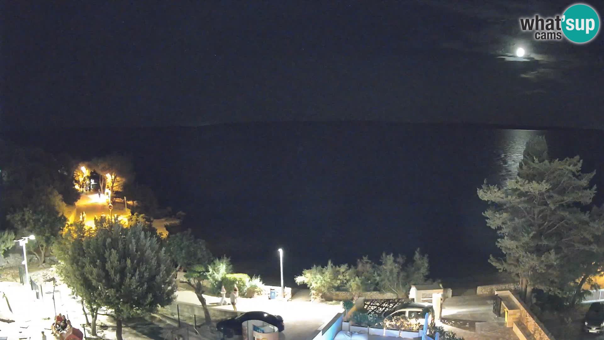 Web kamera Plaža Male Mandre – Pogled uživo s otoka Paga