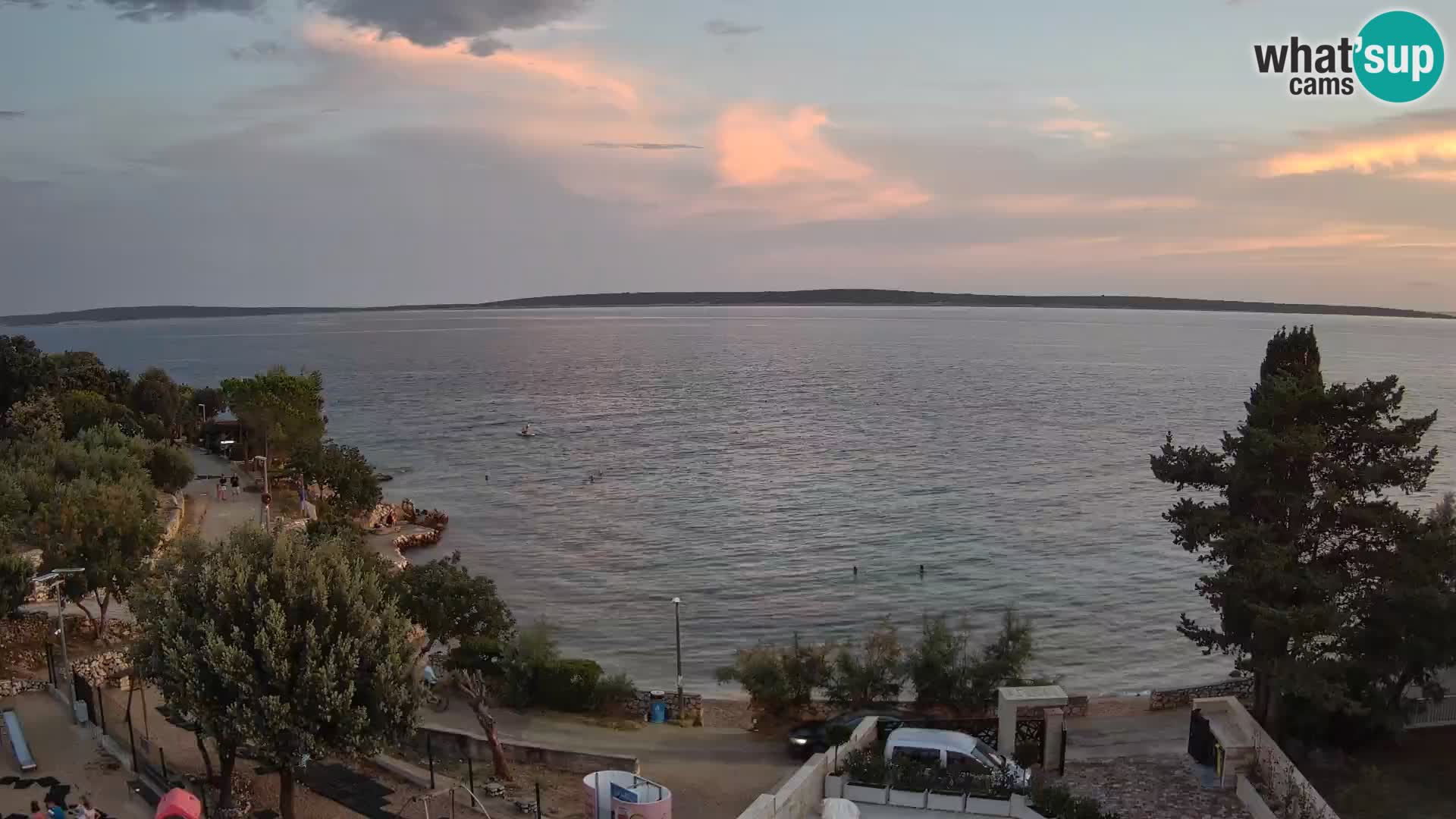 Webcam Strand Male Mandre – Liveblick von der Insel Pag