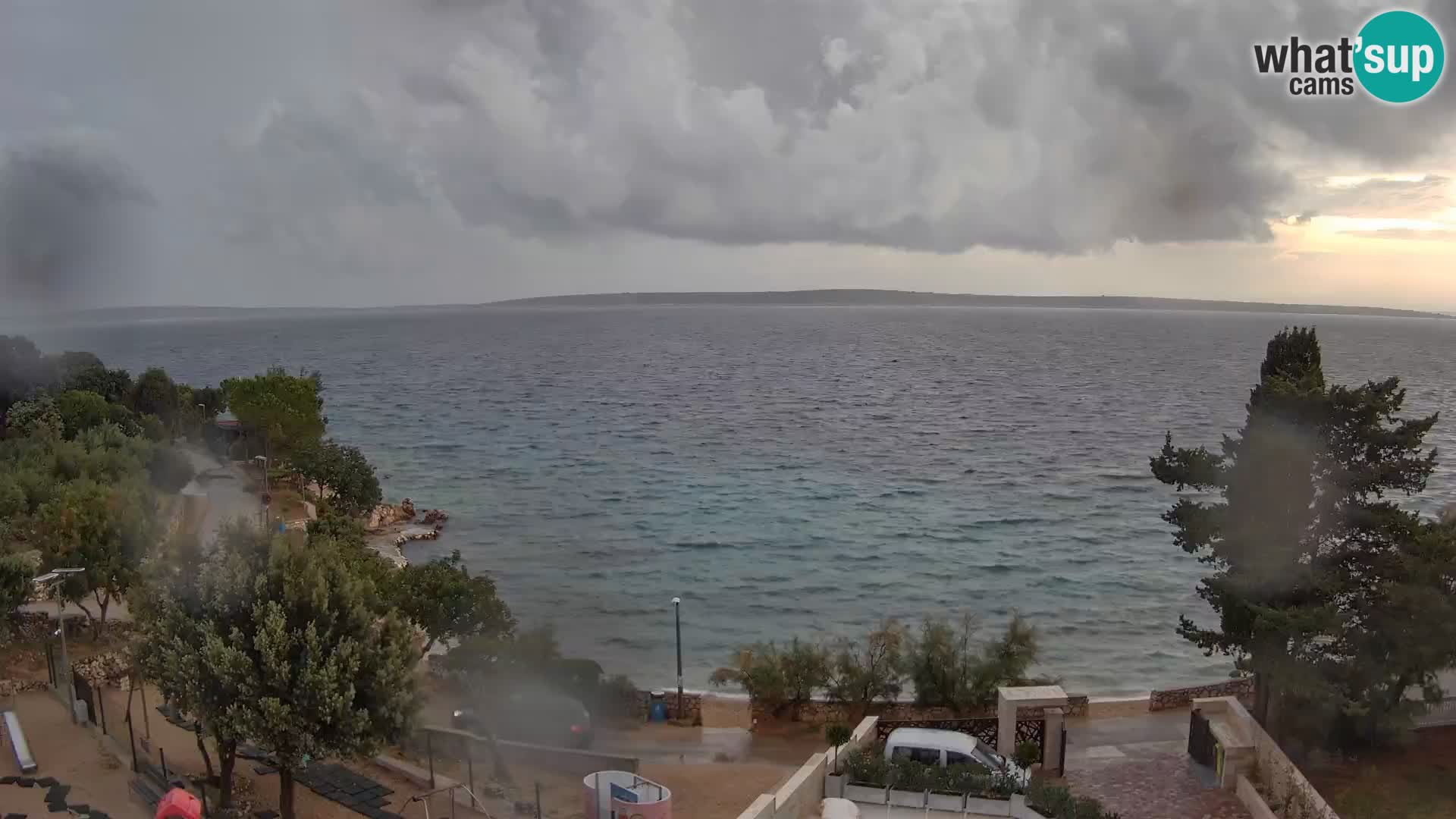 Webcam Plage Male Mandre – Vue en direct depuis l’île de Pag