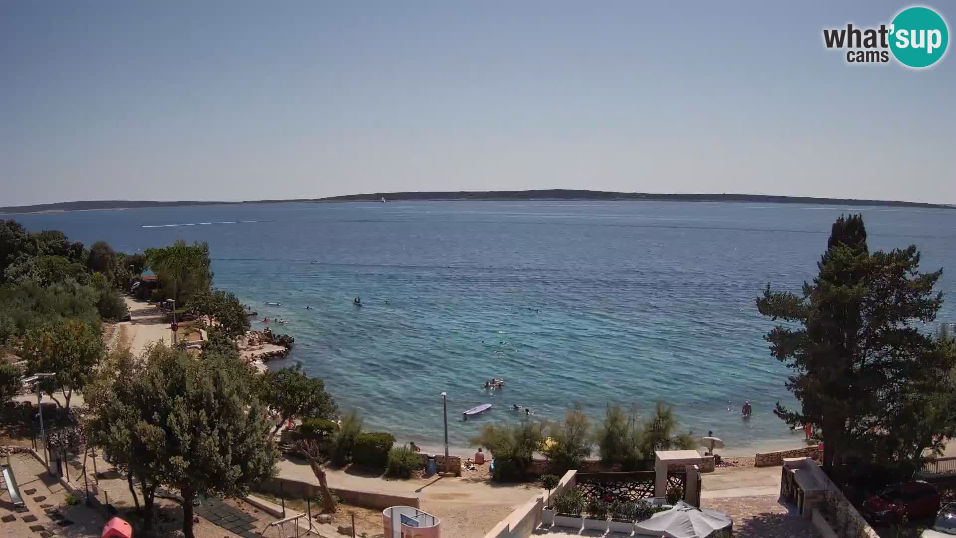 Webcam Plaža Male Mandre – Diretta dalla spiaggia sull’isola di Pag