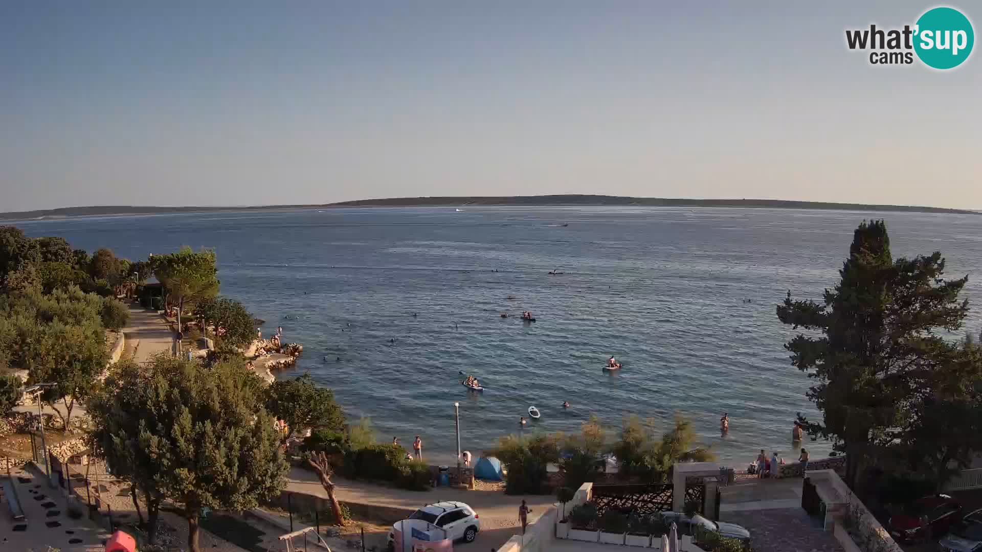 Webcam Strand Male Mandre – Liveblick von der Insel Pag