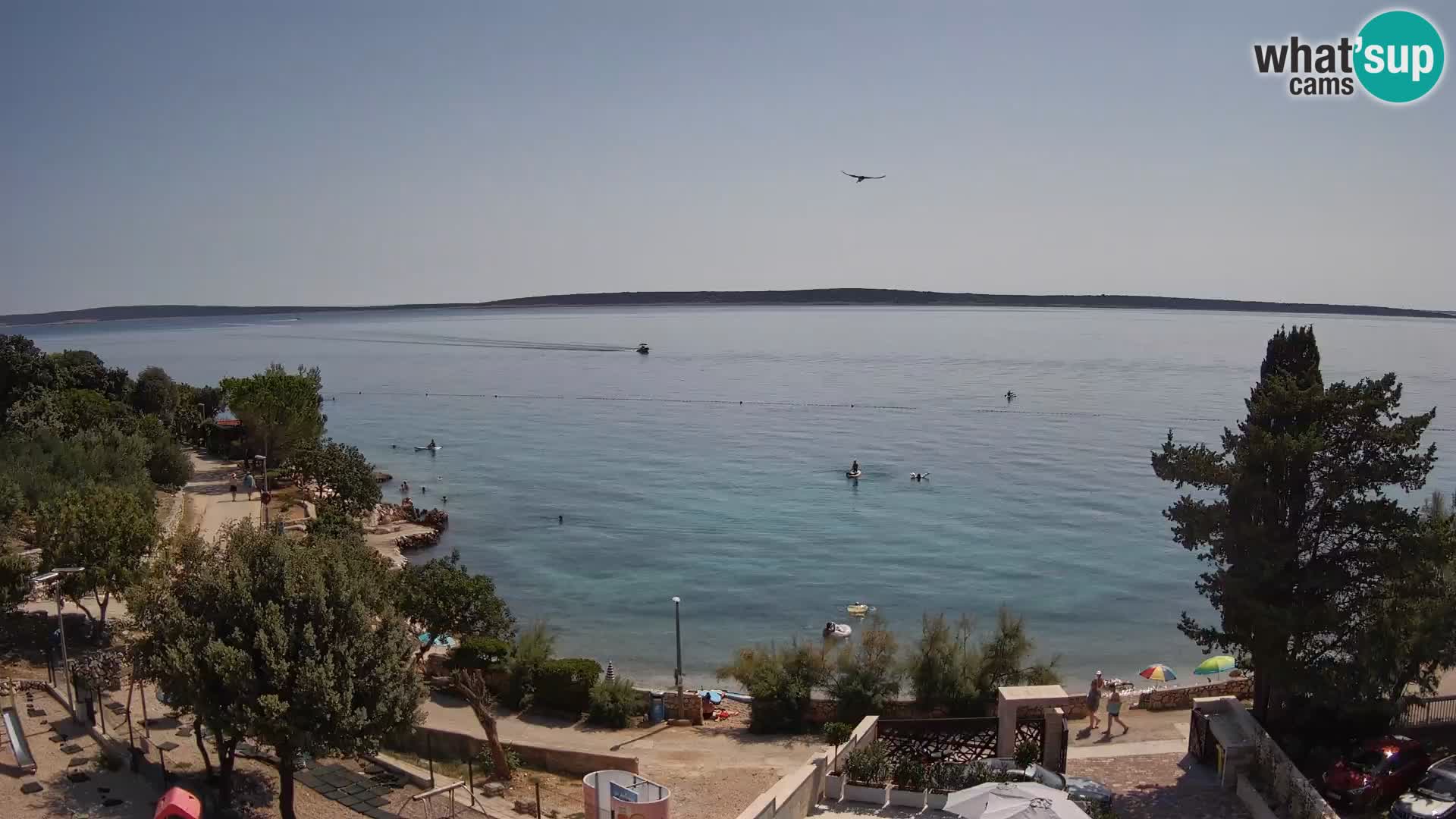 Webcam Plaža Male Mandre – Diretta dalla spiaggia sull’isola di Pag