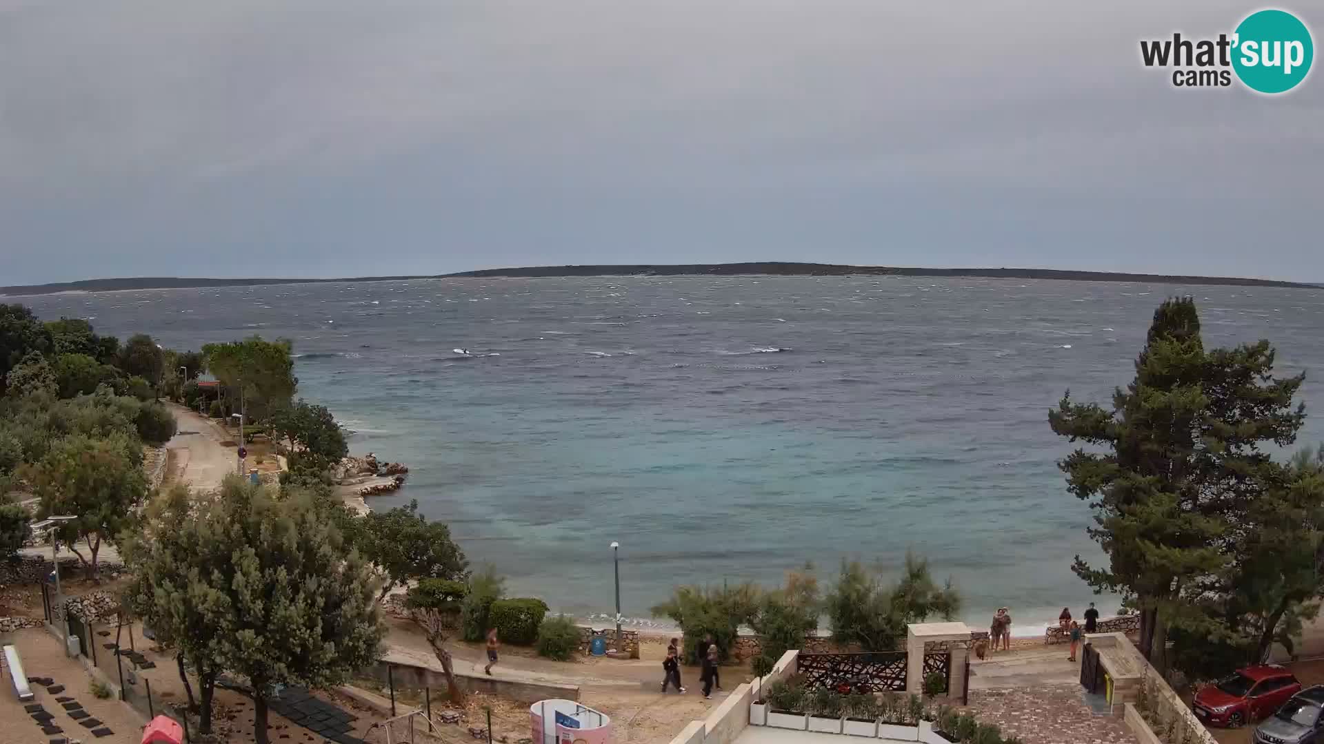 Webcam Plage Male Mandre – Vue en direct depuis l’île de Pag
