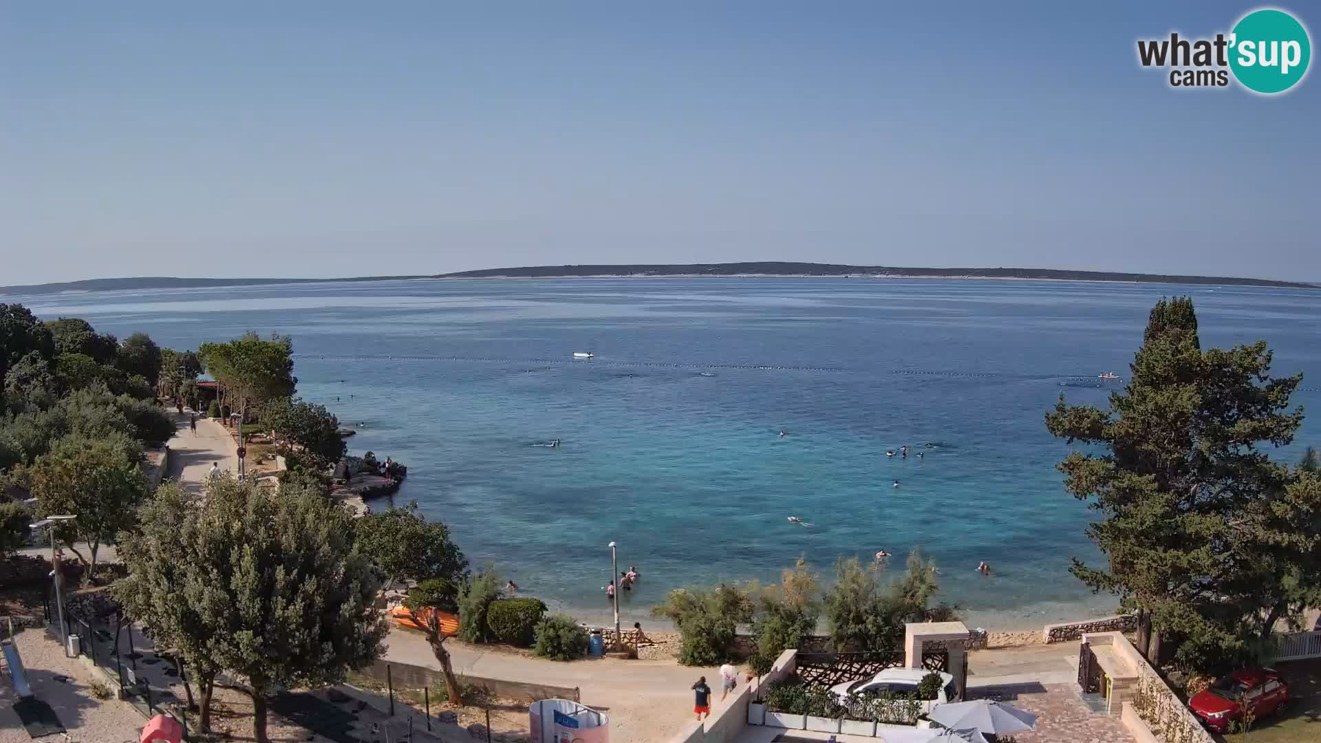 Webcam Strand Male Mandre – Liveblick von der Insel Pag