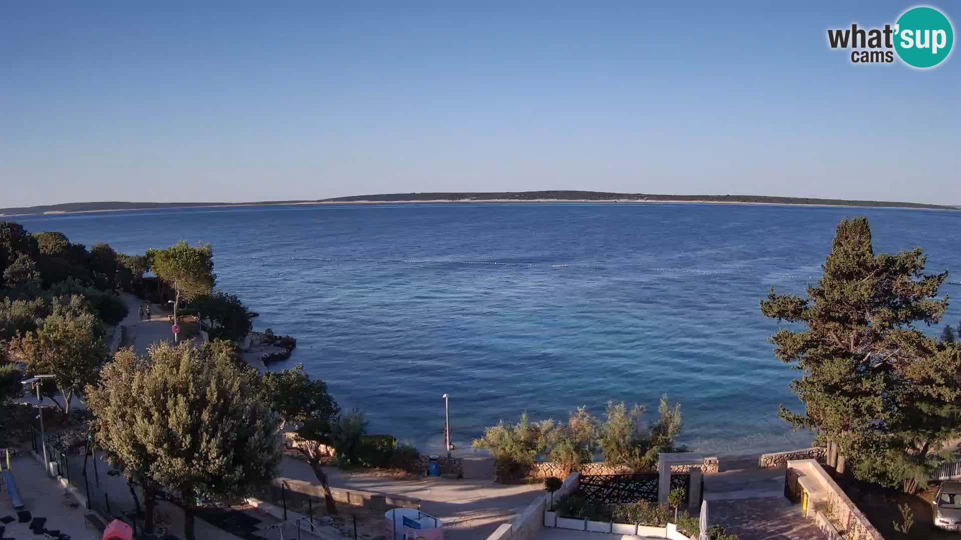 Webcam Strand Male Mandre – Liveblick von der Insel Pag