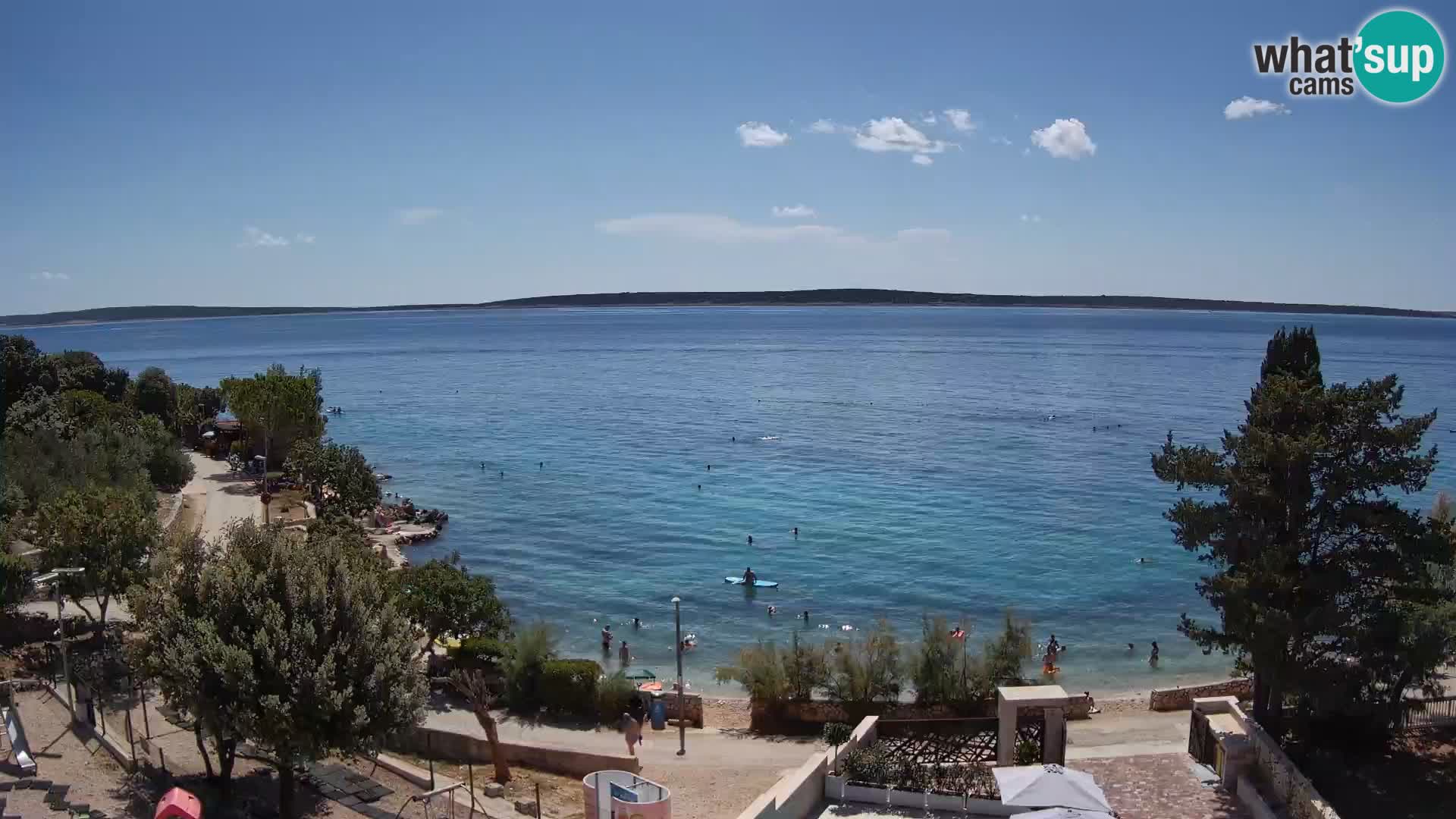 Webcam Plaža Male Mandre – Diretta dalla spiaggia sull’isola di Pag