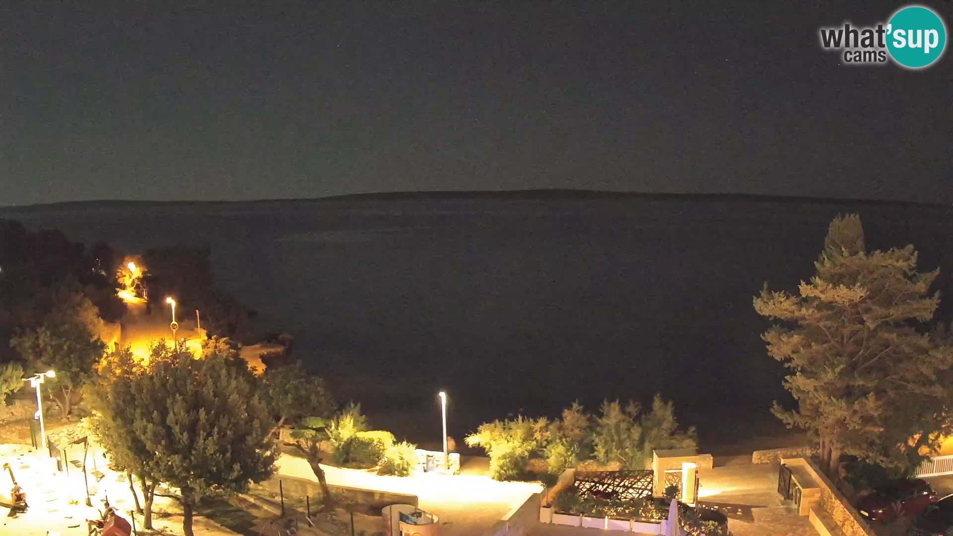 Webcam Plage Male Mandre – Vue en direct depuis l’île de Pag