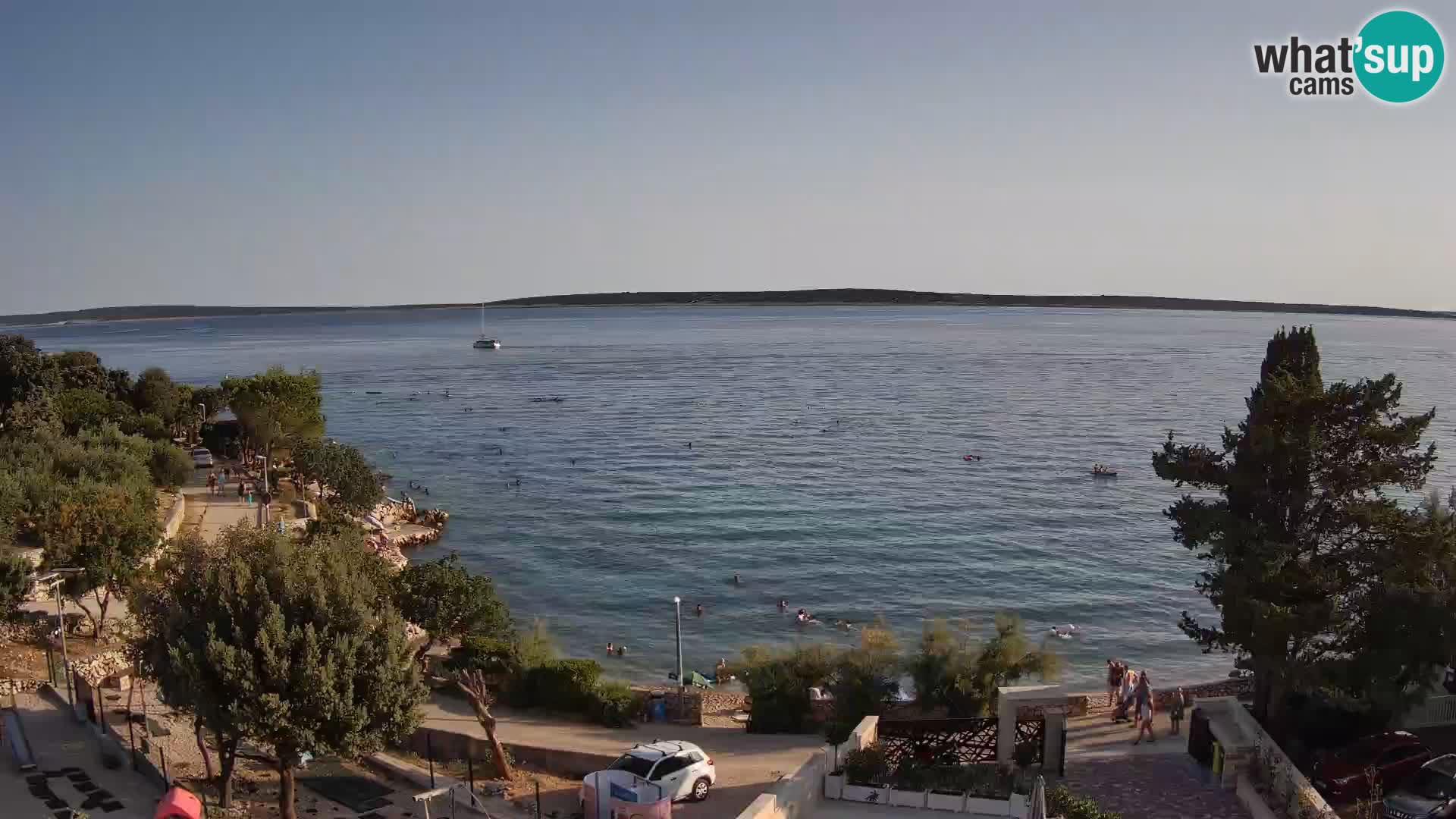Webcam Strand Male Mandre – Liveblick von der Insel Pag