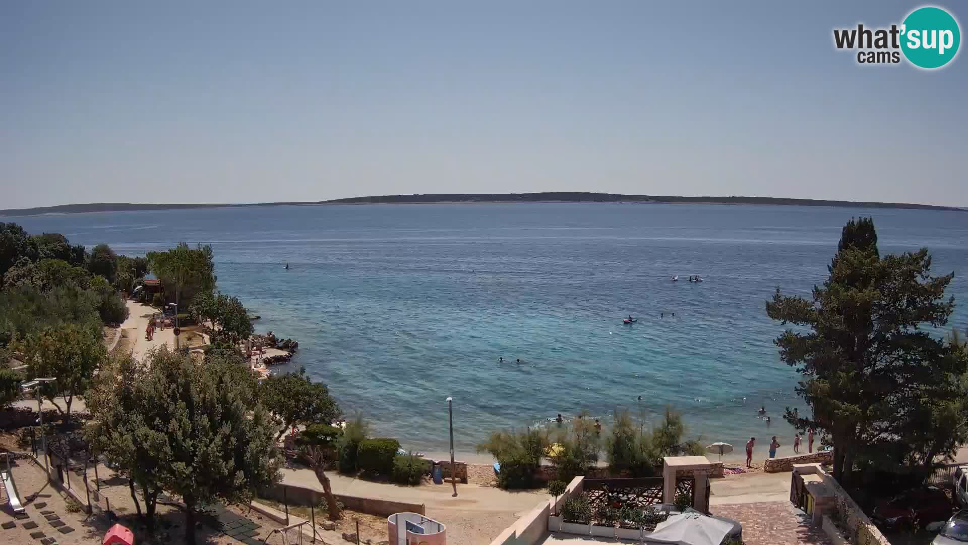 Webcam Strand Male Mandre – Liveblick von der Insel Pag