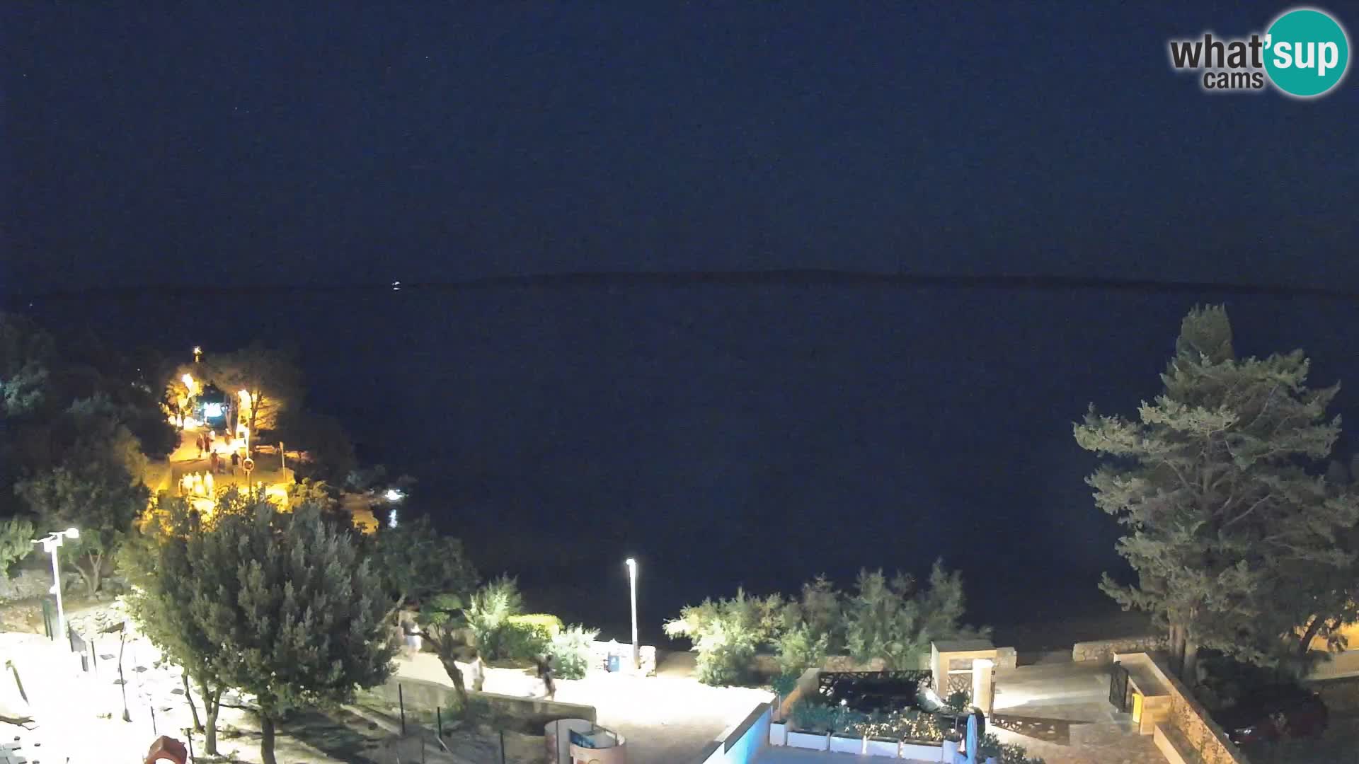 Webcam Plage Male Mandre – Vue en direct depuis l’île de Pag