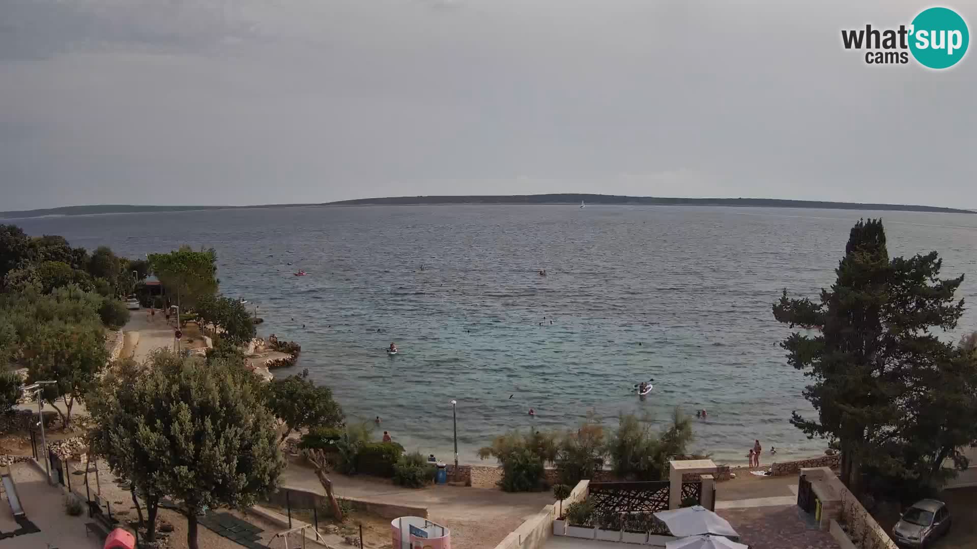 Webcam Plage Male Mandre – Vue en direct depuis l’île de Pag