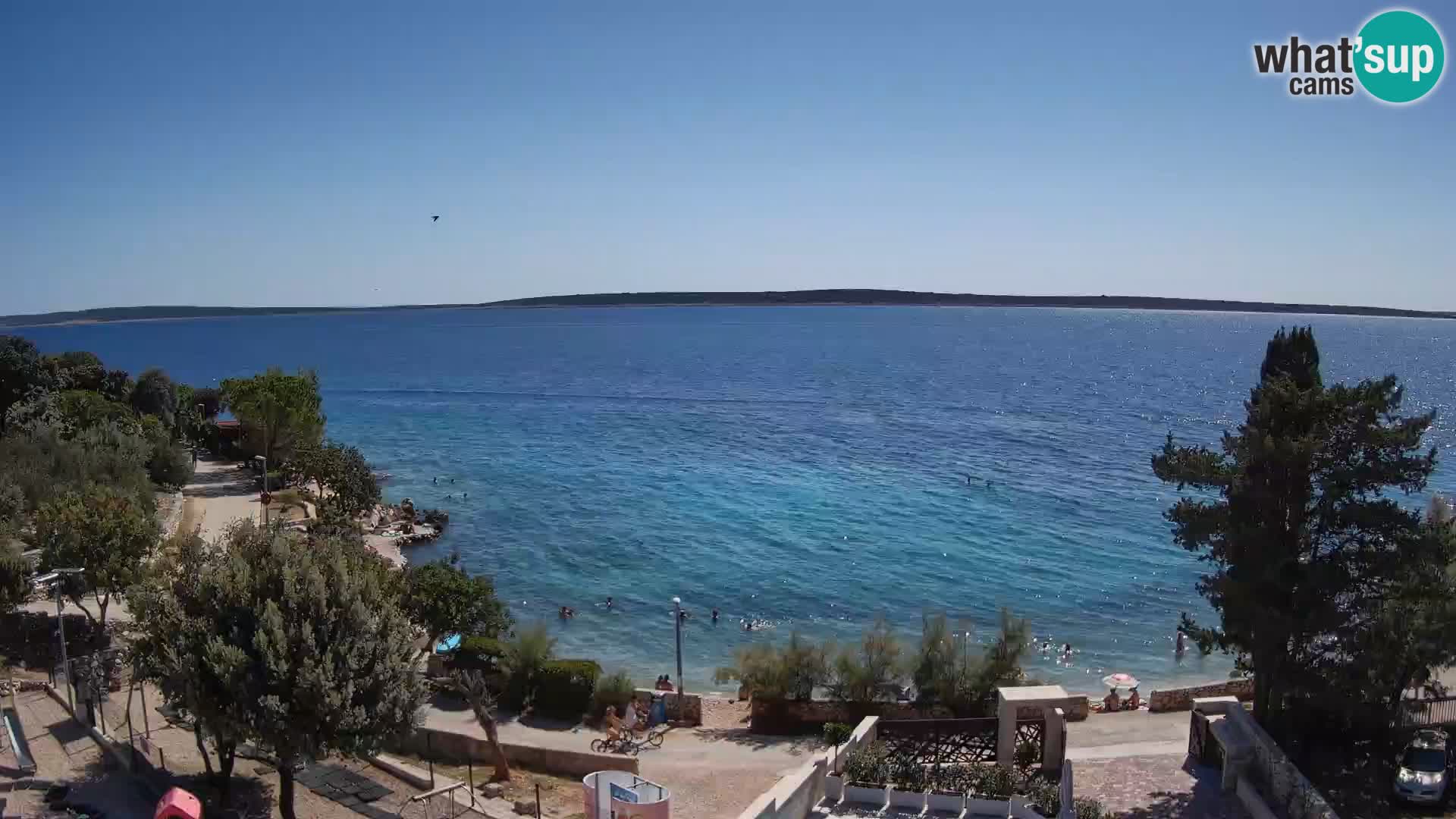 Webcam Plaža Male Mandre – Live View from Pag Island