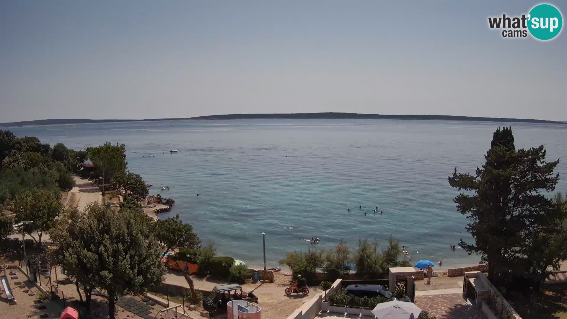 Webcam Plage Male Mandre – Vue en direct depuis l’île de Pag