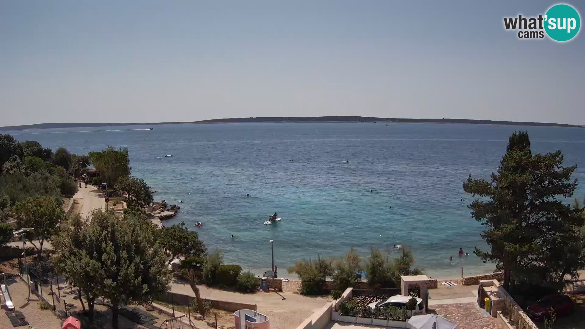 Webcam Plage Male Mandre – Vue en direct depuis l’île de Pag