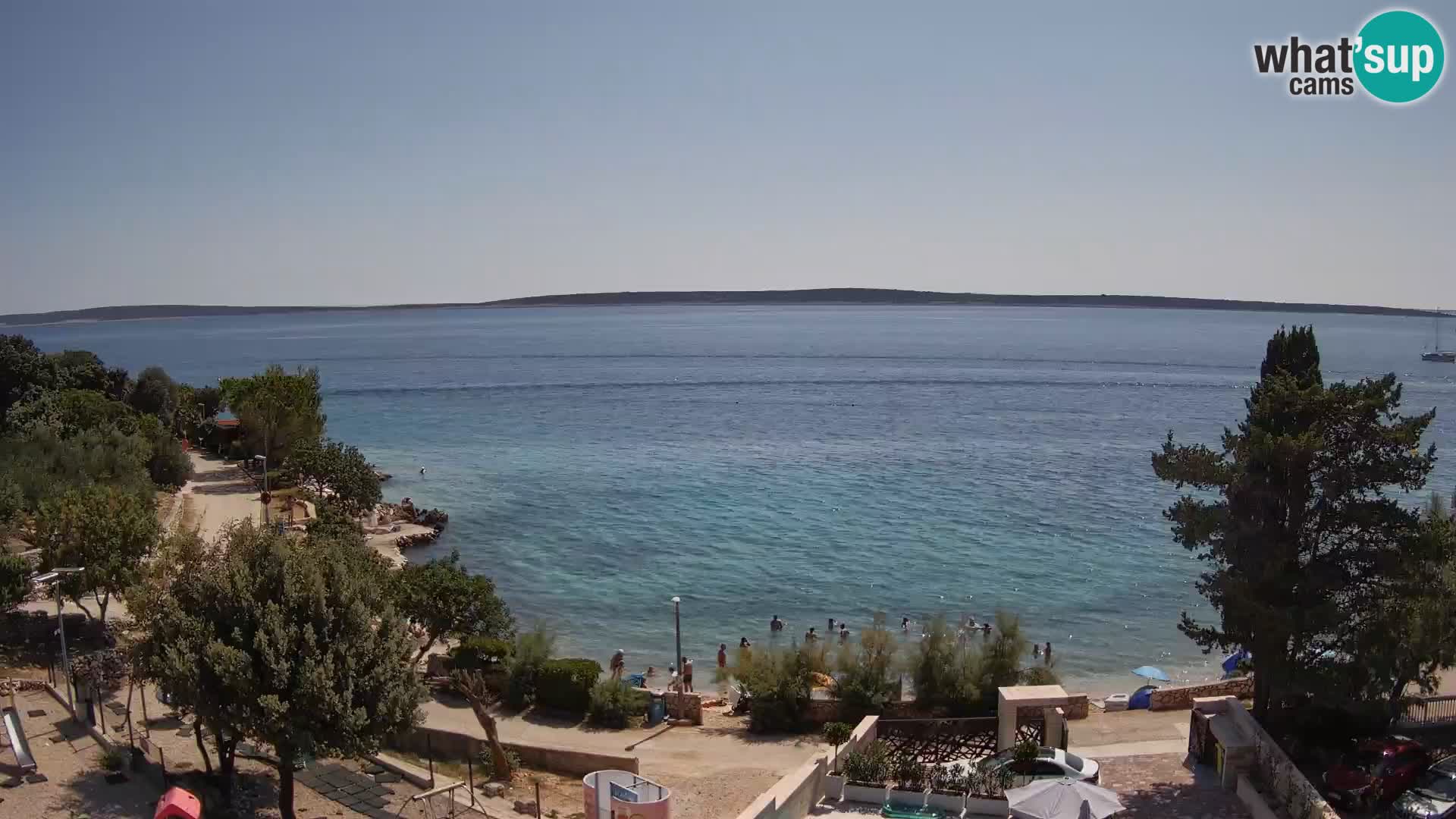 Webcam Strand Male Mandre – Liveblick von der Insel Pag