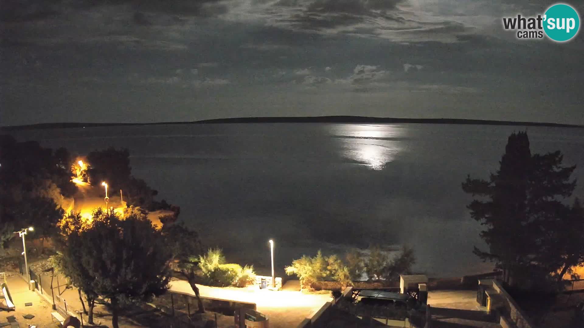 Webcam Plaža Male Mandre – Live View from Pag Island