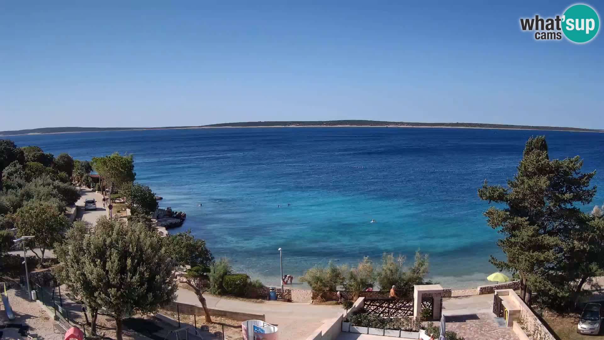 Webcam Plaža Male Mandre – Live View from Pag Island