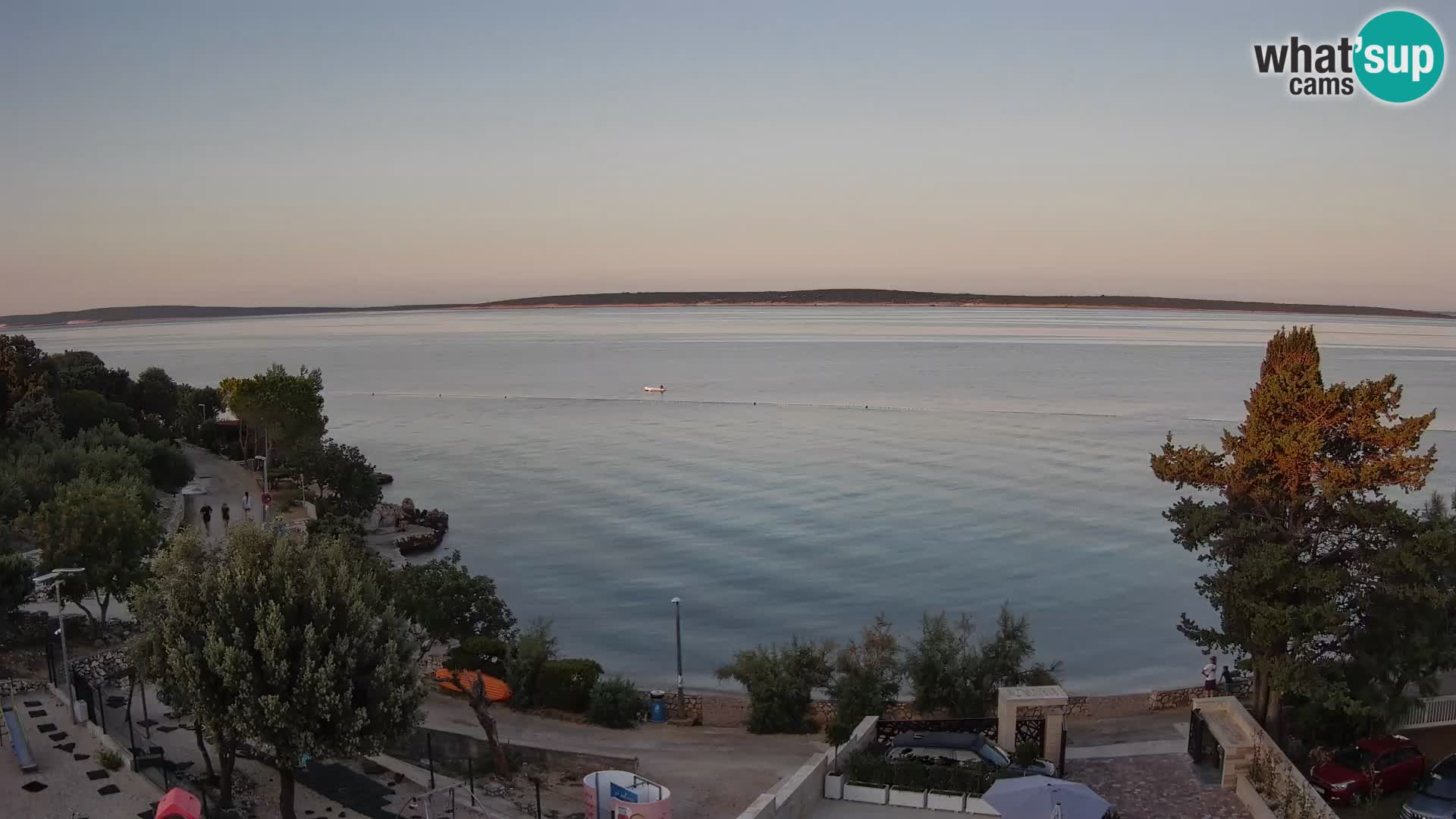 Webcam Plage Male Mandre – Vue en direct depuis l’île de Pag